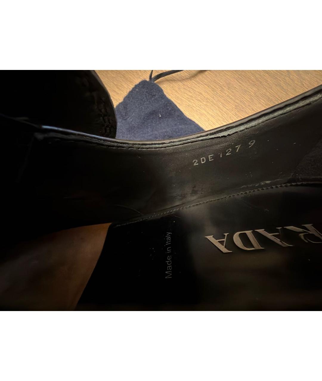 PRADA Черные кожаные лоферы, фото 8