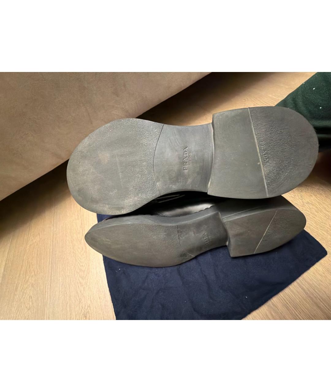 PRADA Черные кожаные лоферы, фото 7