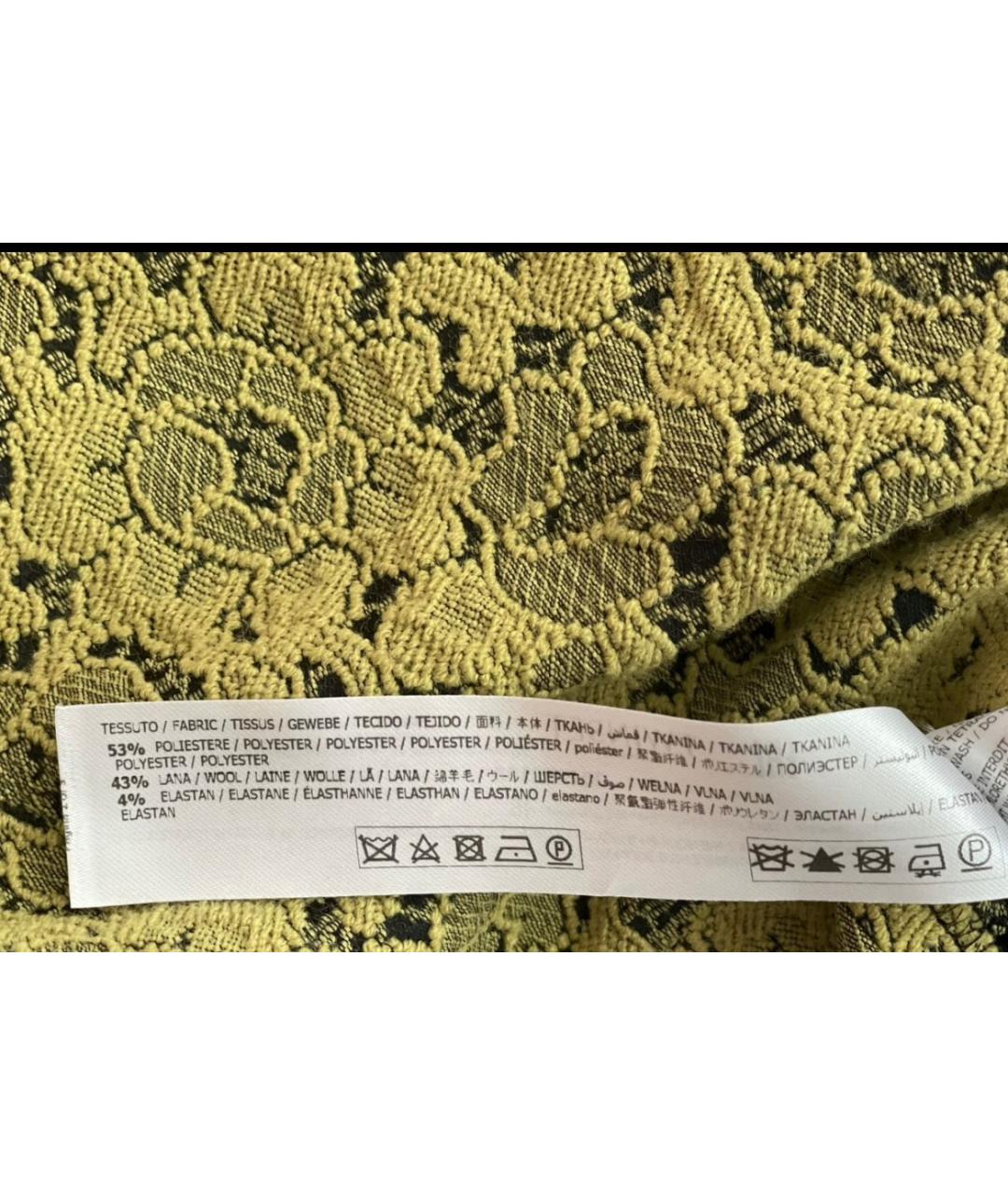 TWIN-SET Горчичное полиэстеровое повседневное платье, фото 8