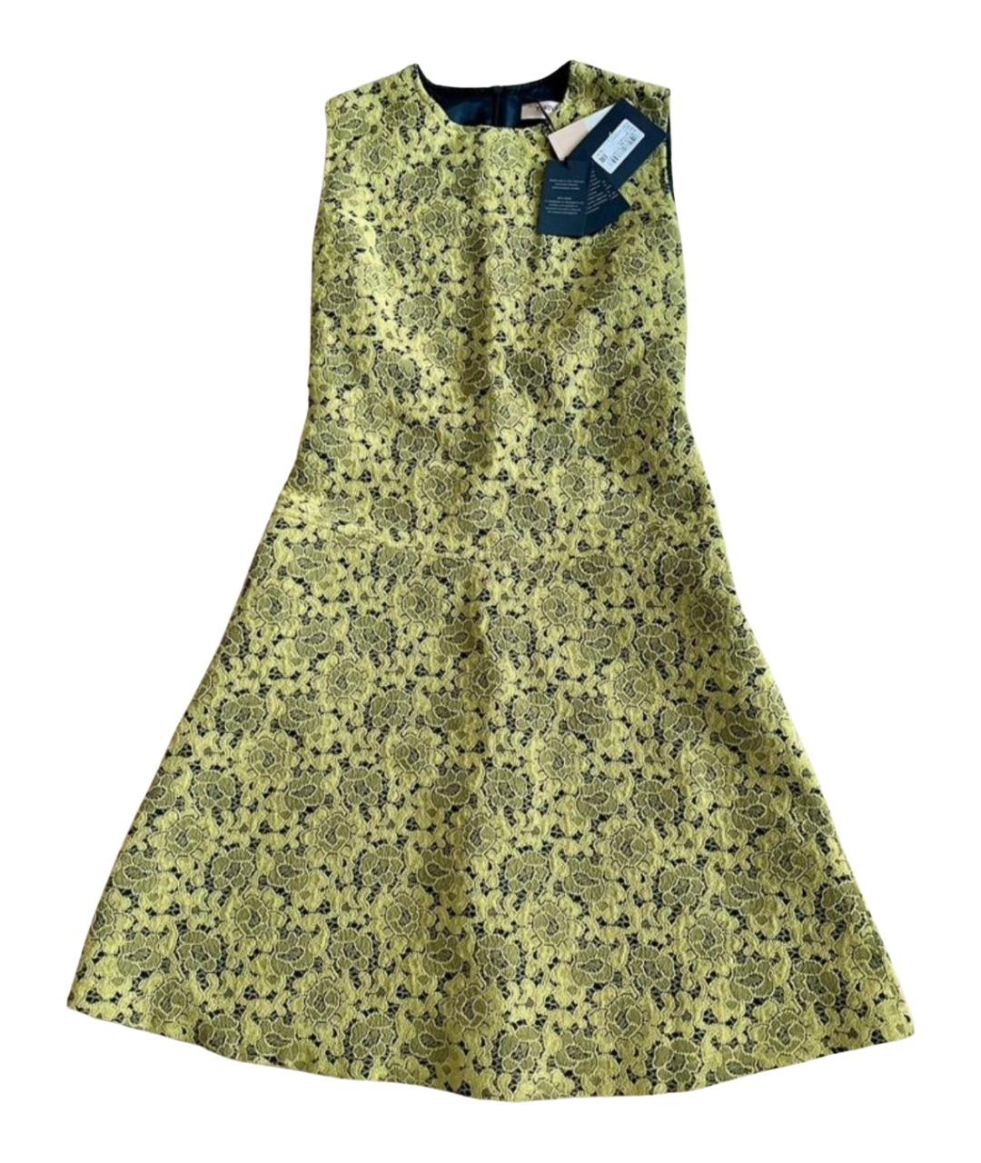 TWIN-SET Горчичное полиэстеровое повседневное платье, фото 1