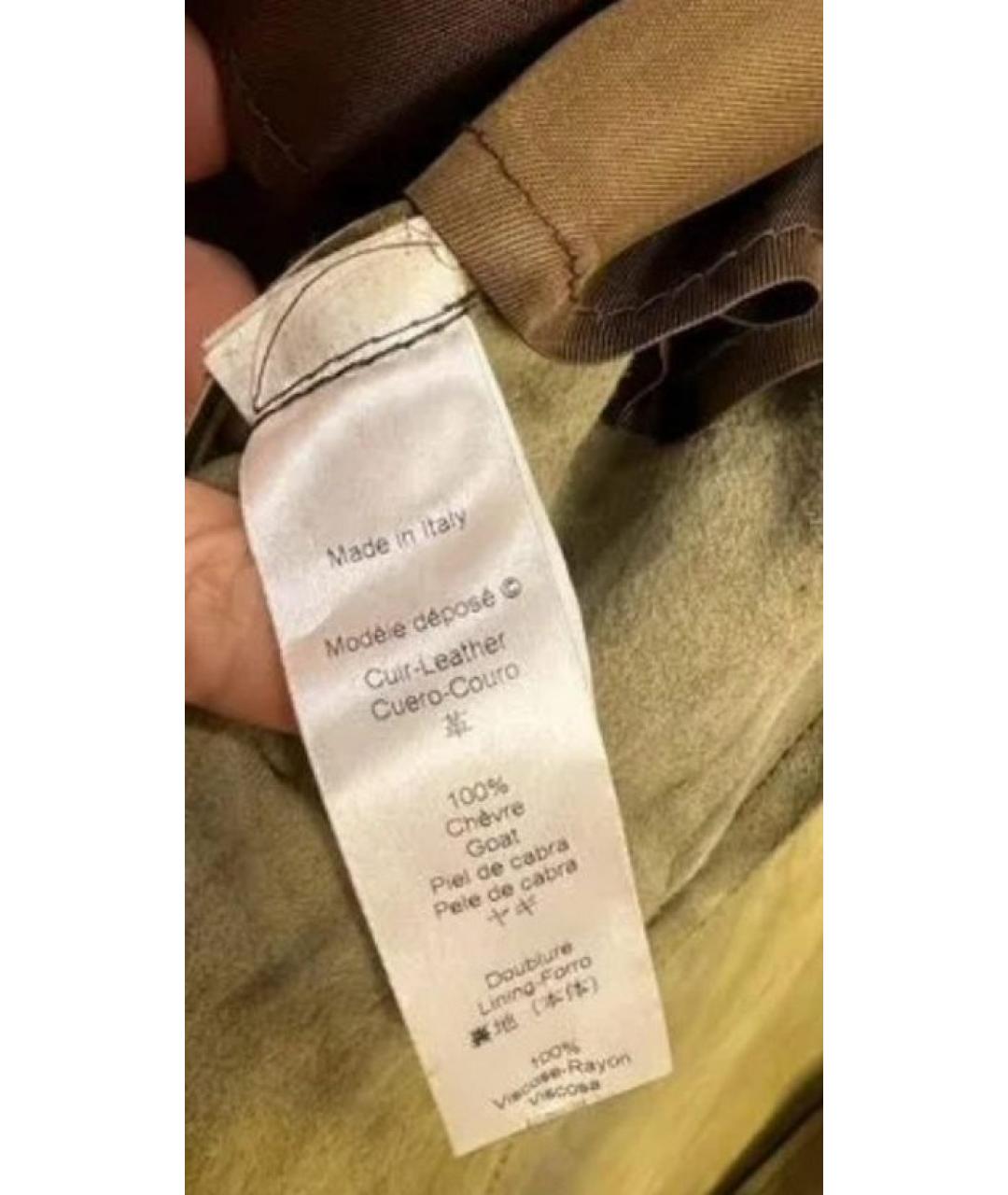 KENZO Хаки кожаная куртка, фото 4