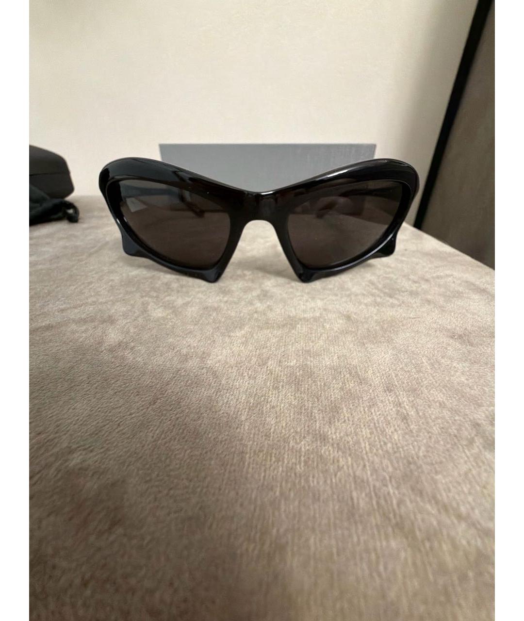 BALENCIAGA Черные пластиковые солнцезащитные очки, фото 7