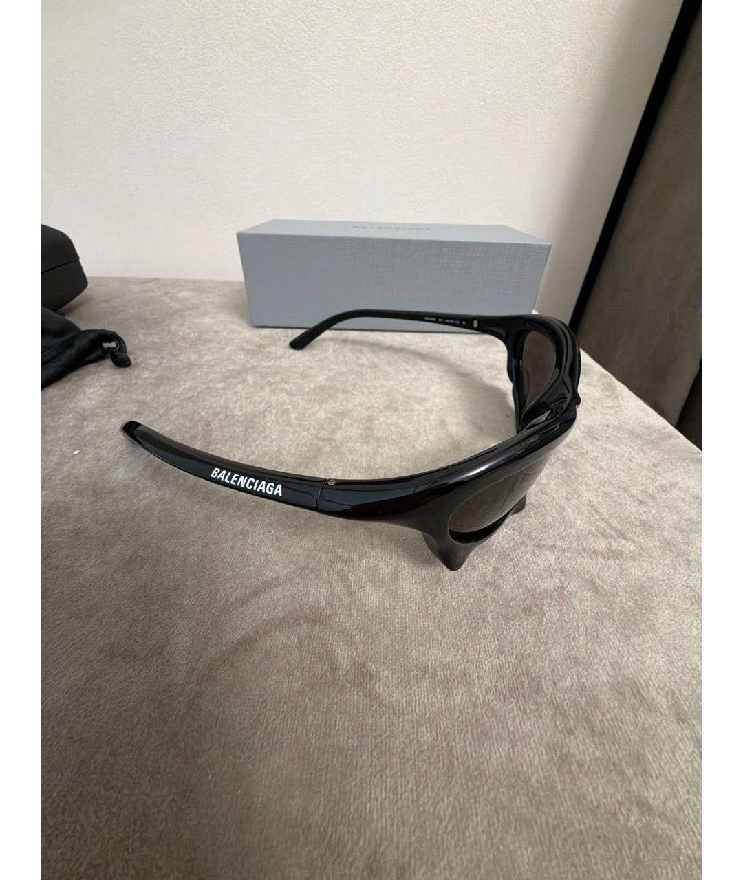 BALENCIAGA Черные пластиковые солнцезащитные очки, фото 2