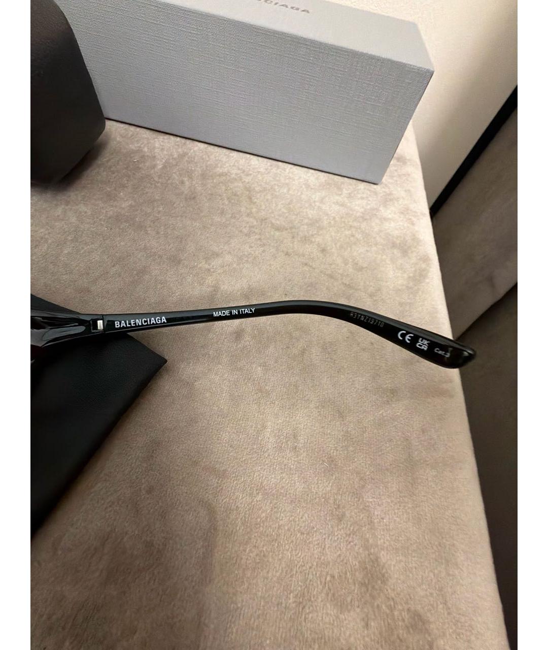 BALENCIAGA Черные пластиковые солнцезащитные очки, фото 6