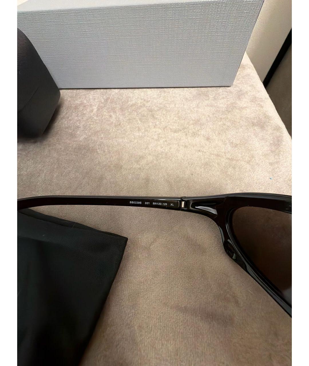 BALENCIAGA Черные пластиковые солнцезащитные очки, фото 5