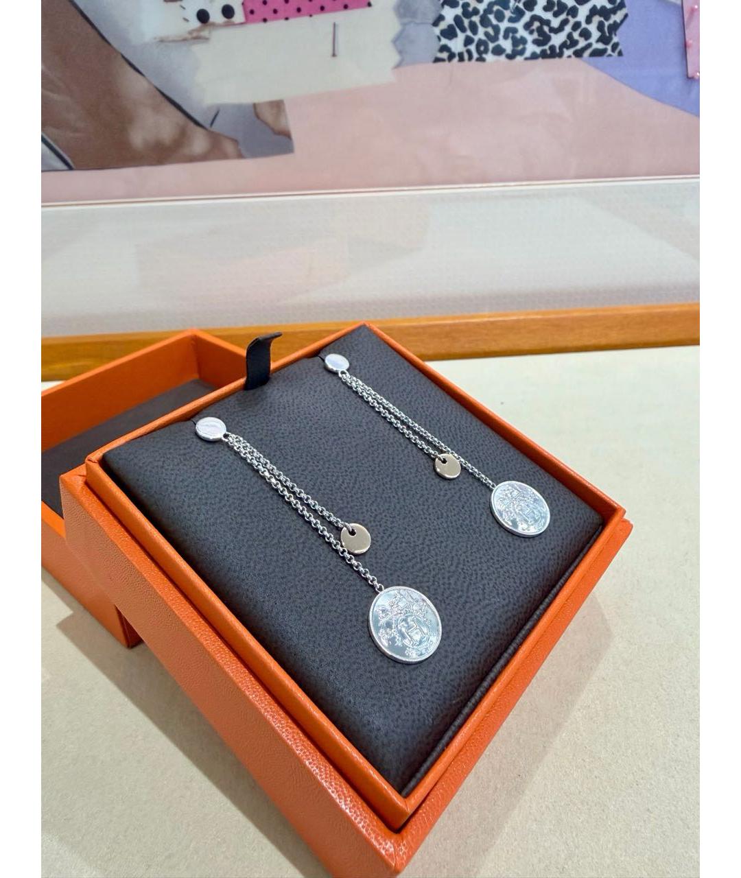 HERMES Серебряные серьги, фото 3