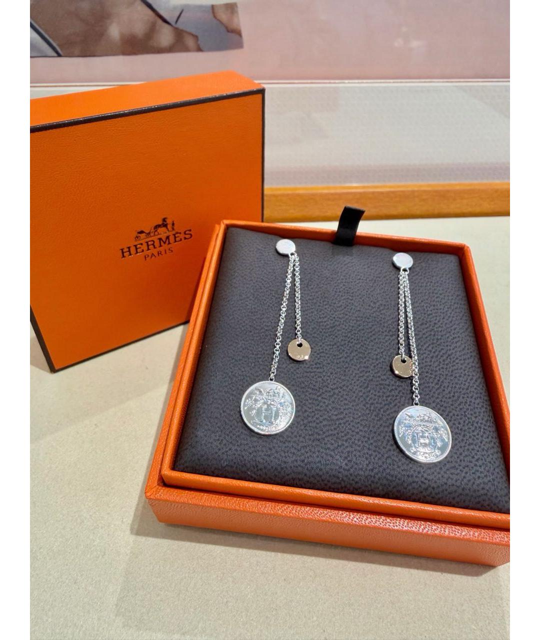 HERMES Серебряные серьги, фото 2