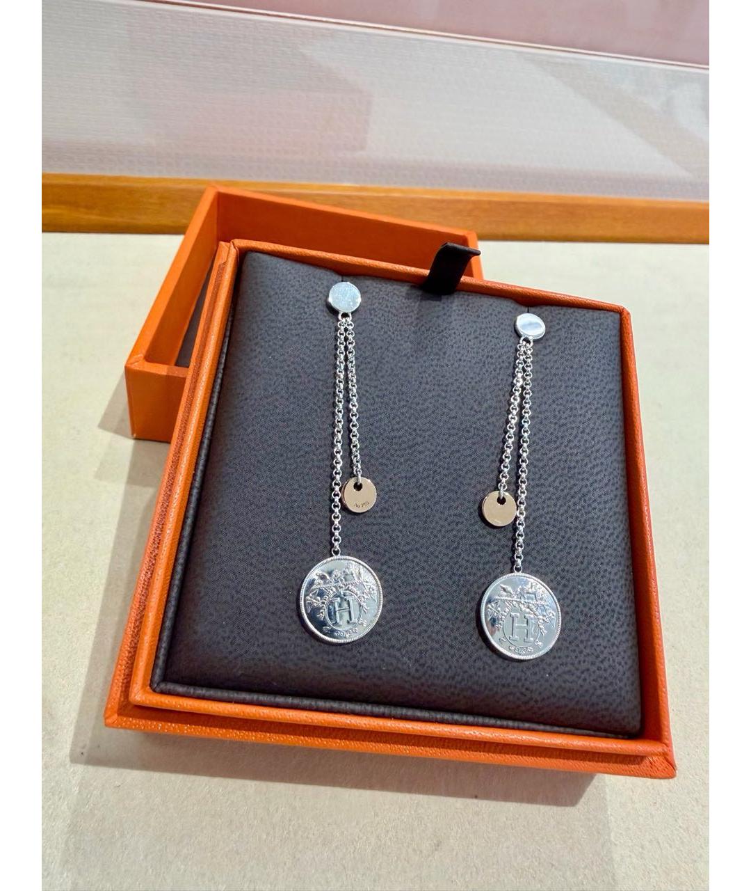 HERMES Серебряные серьги, фото 6