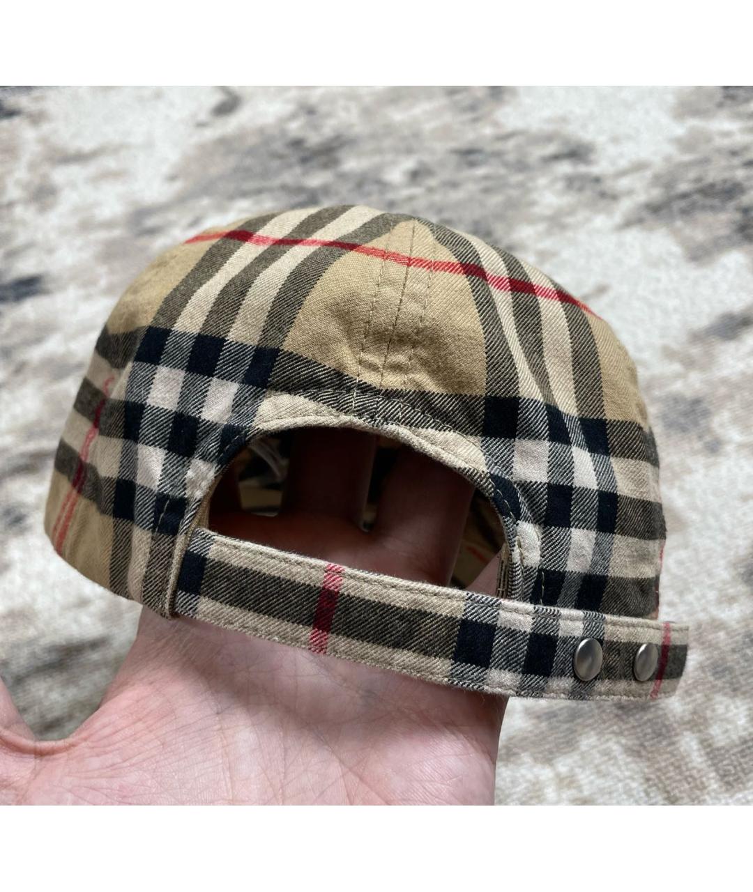 BURBERRY Бежевая хлопковая кепка, фото 3