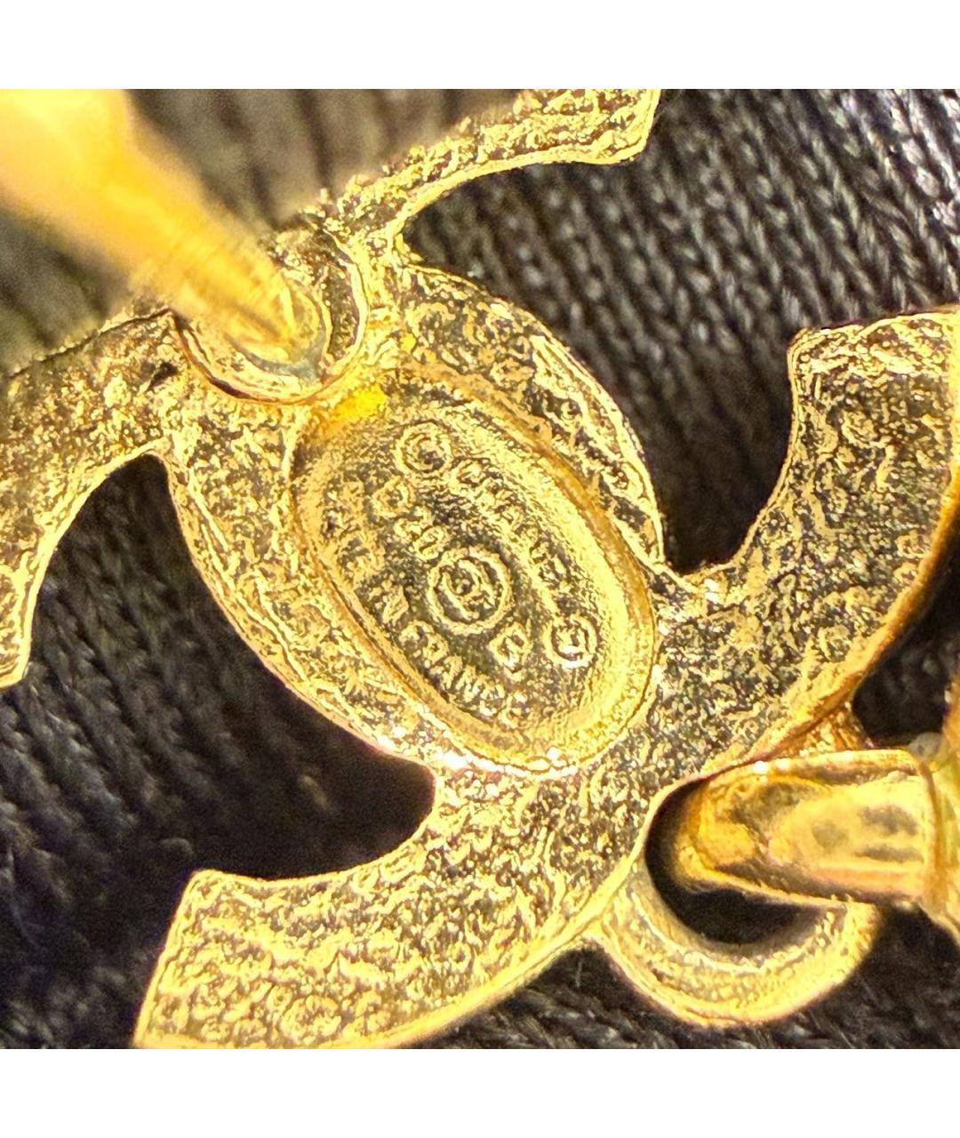 CHANEL Золотые металлические серьги, фото 6