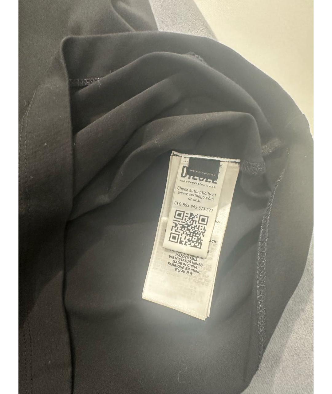 DIESEL Черная хлопковая футболка, фото 3