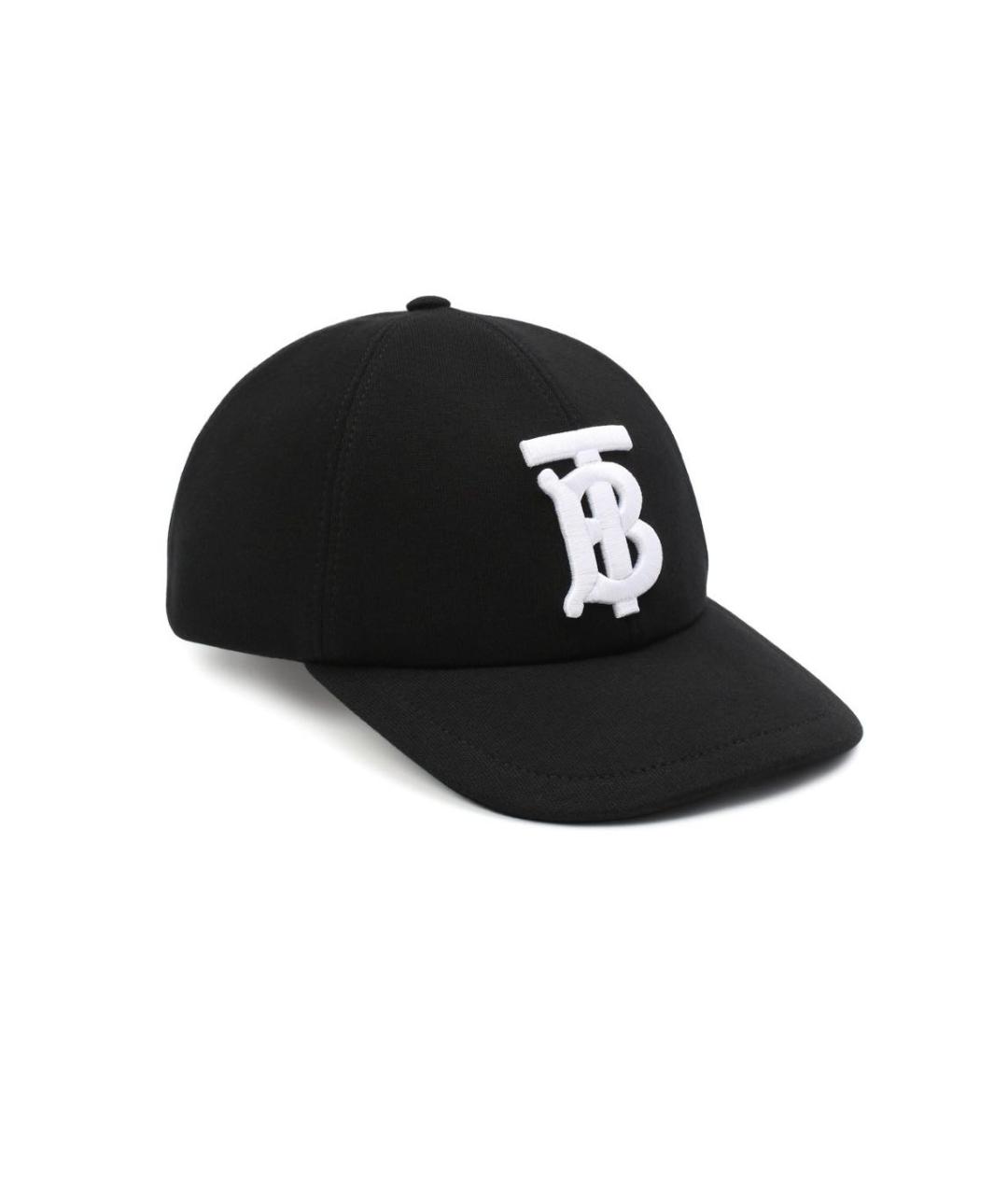 BURBERRY Черная хлопковая кепка, фото 4