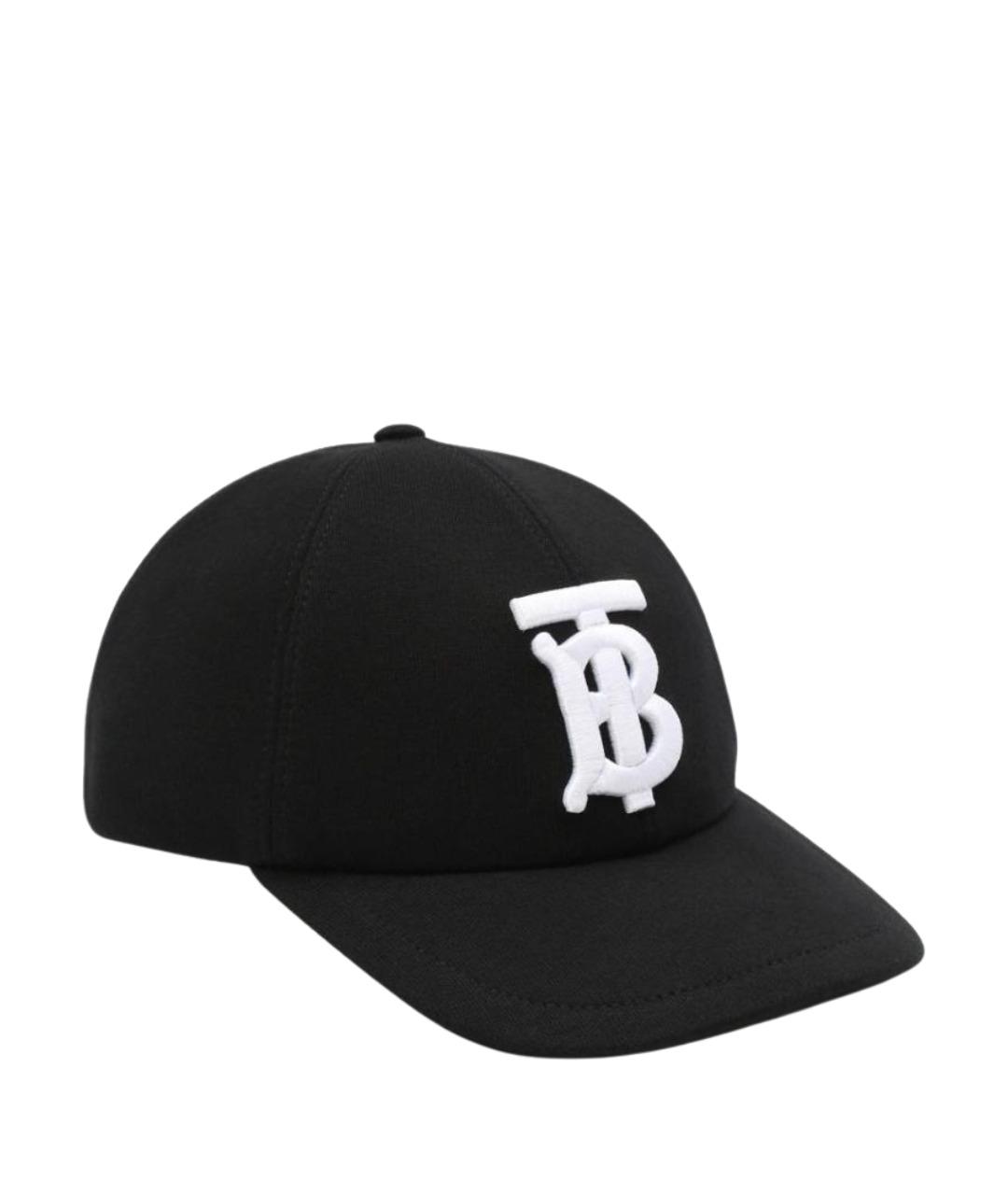 BURBERRY Черная хлопковая кепка, фото 1