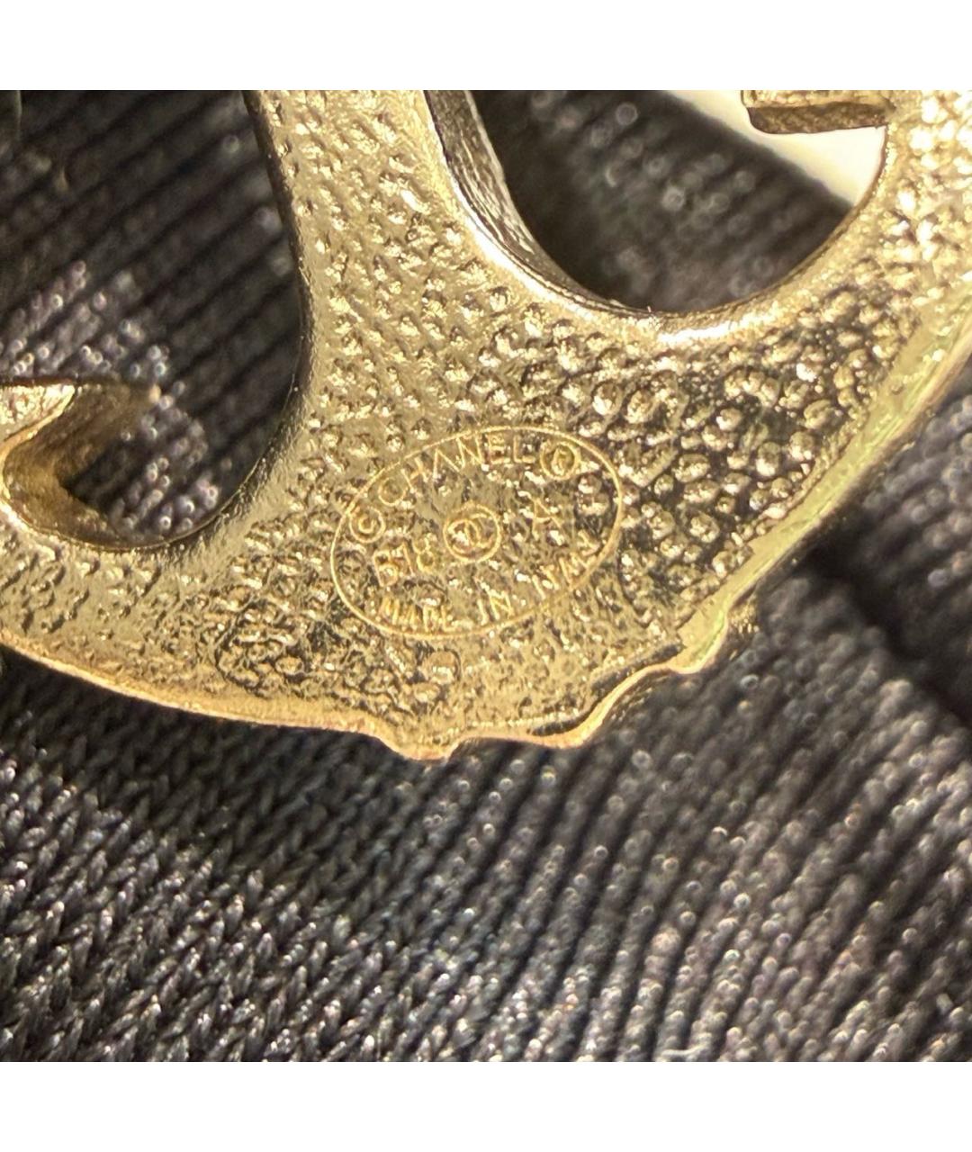 CHANEL Золотые металлические серьги, фото 6