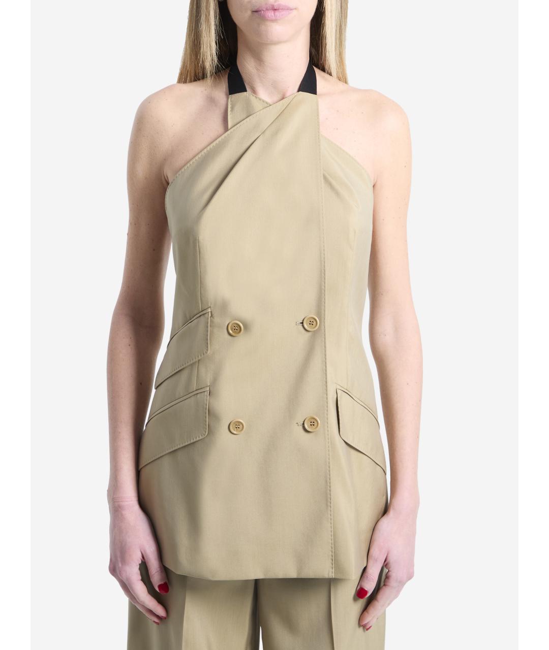 MAX MARA Бежевый шерстяной жилет, фото 5