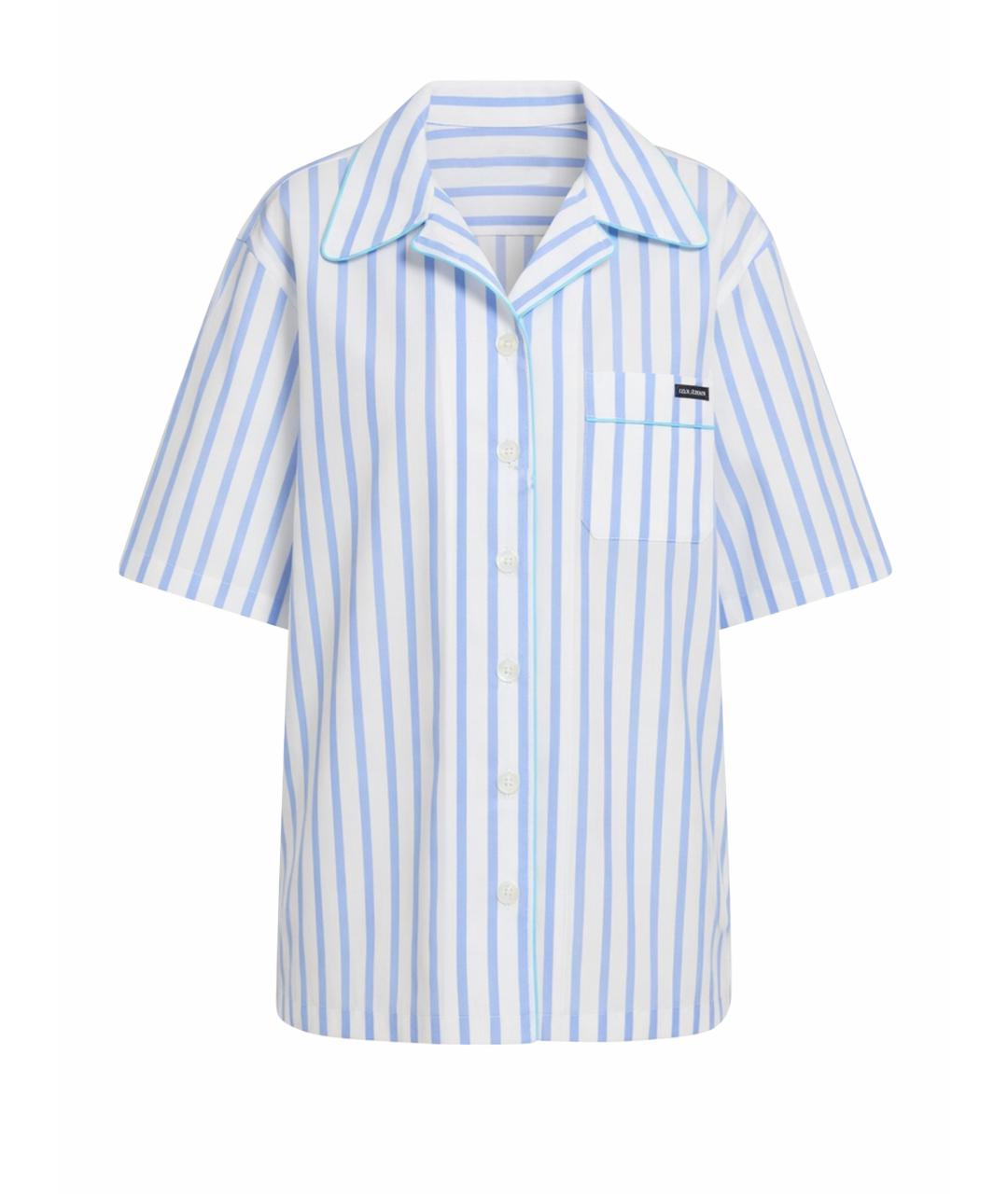 DOLCE&GABBANA Голубая хлопковая рубашка, фото 1