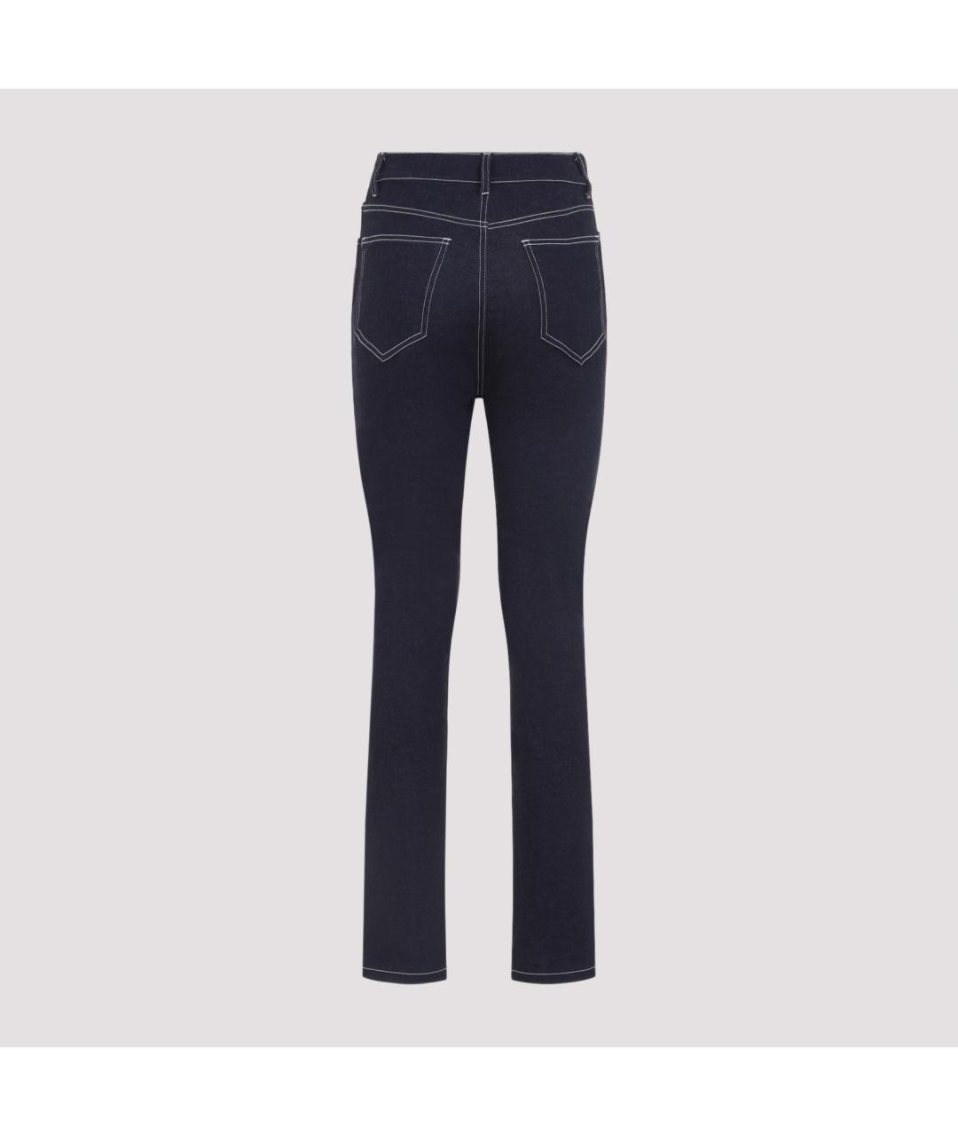 CELINE Синие хлопковые прямые джинсы, фото 3