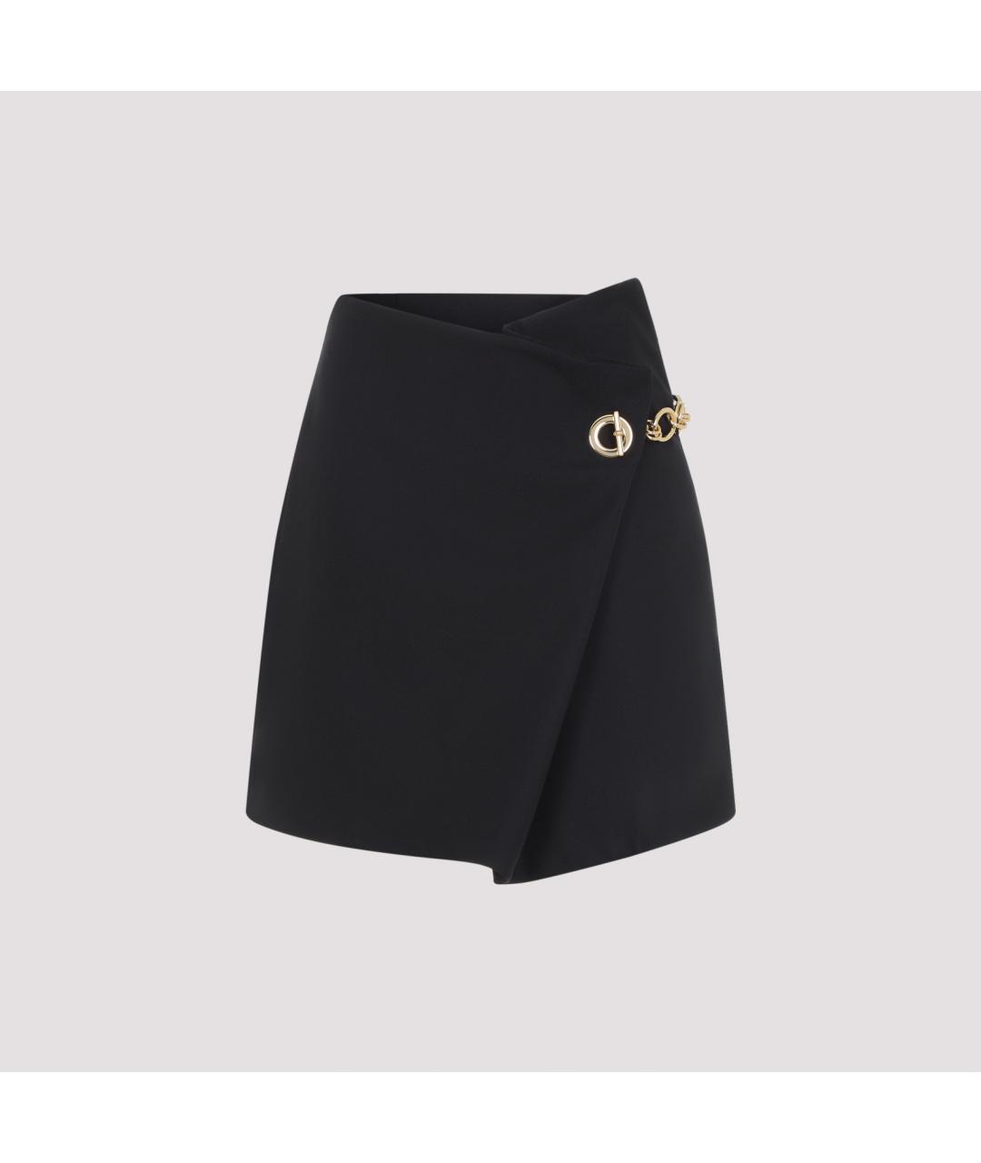 CELINE Черная шерстяная юбка мини, фото 2
