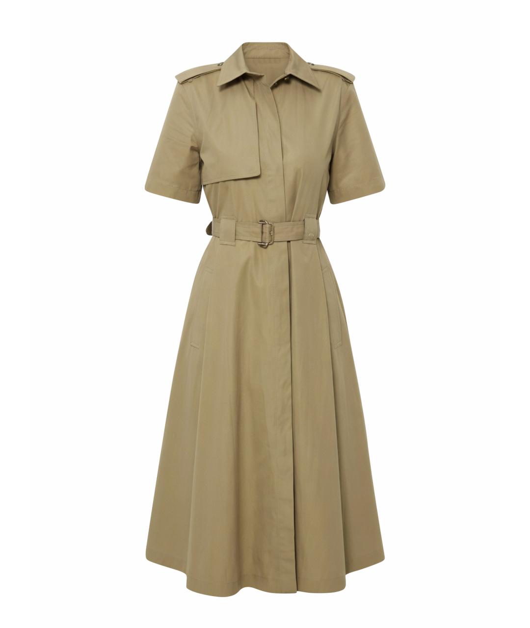 BURBERRY Бежевое хлопковое повседневное платье, фото 1