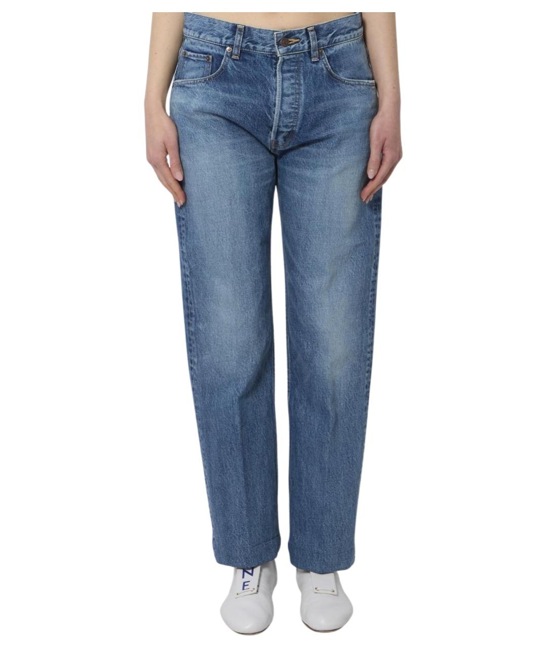 CELINE Синие хлопковые прямые джинсы, фото 1