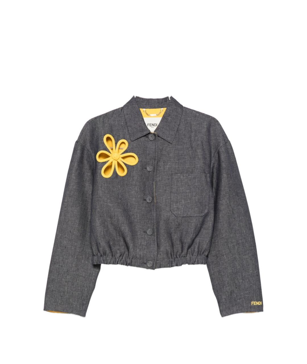 FENDI Синяя хлопковая куртка, фото 1