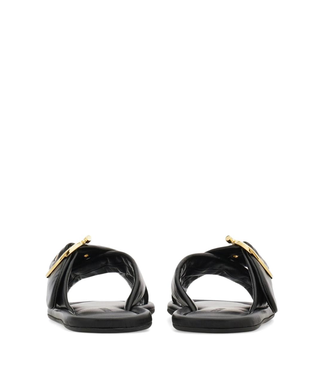 FERRAGAMO Черные кожаные сандалии, фото 3