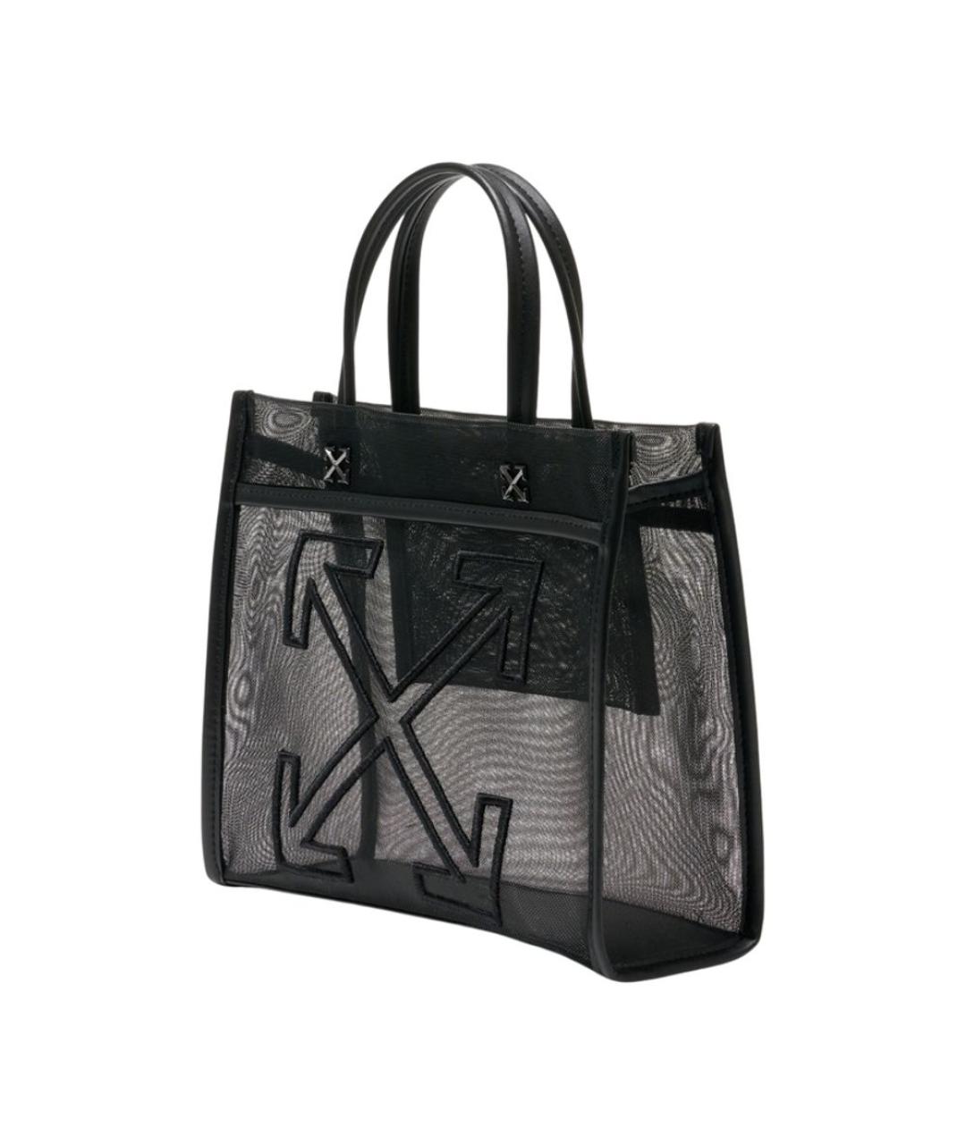 OFF-WHITE Черная сумка тоут, фото 4