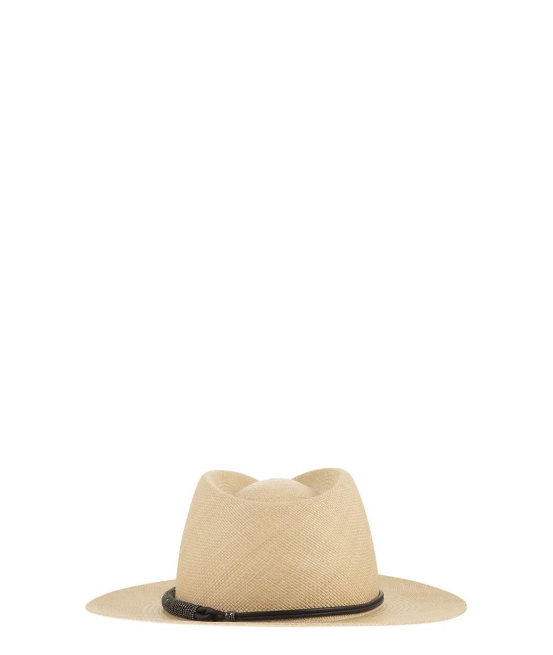 BRUNELLO CUCINELLI Бежевая шляпа, фото 2
