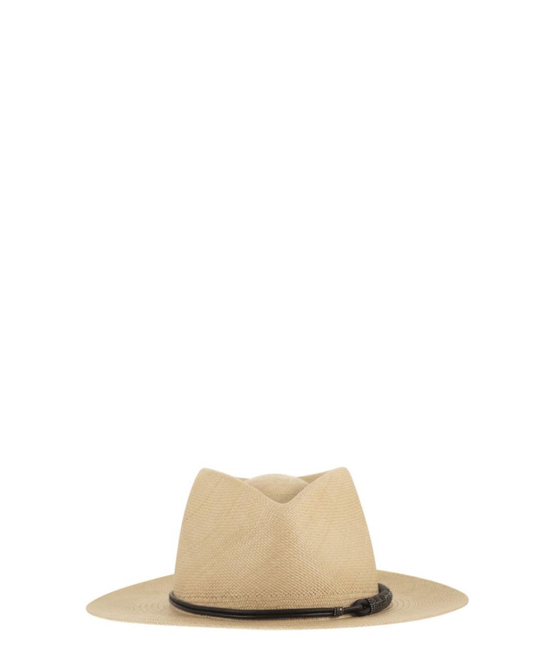 BRUNELLO CUCINELLI Бежевая шляпа, фото 1