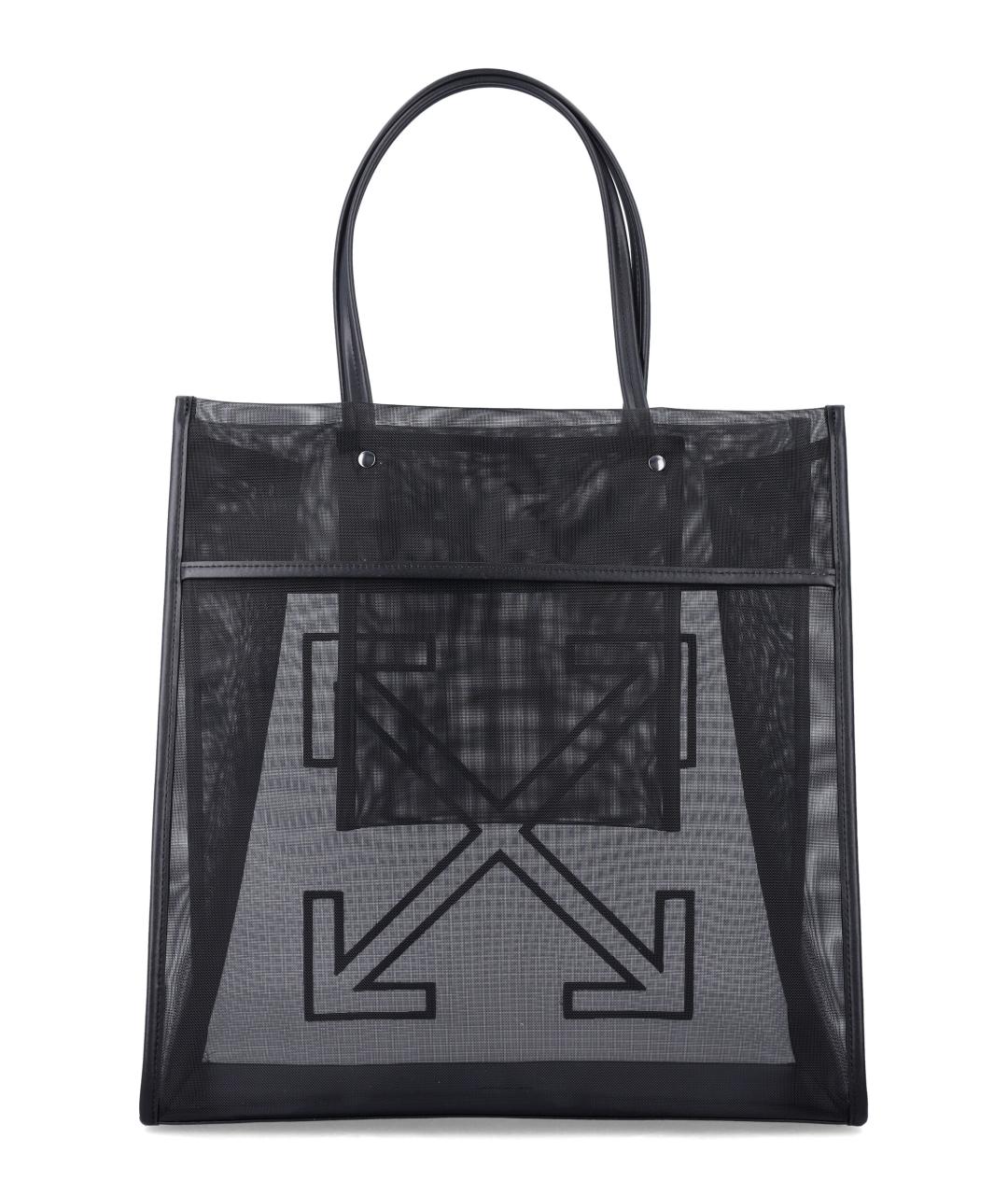 OFF-WHITE Черная сумка тоут, фото 3