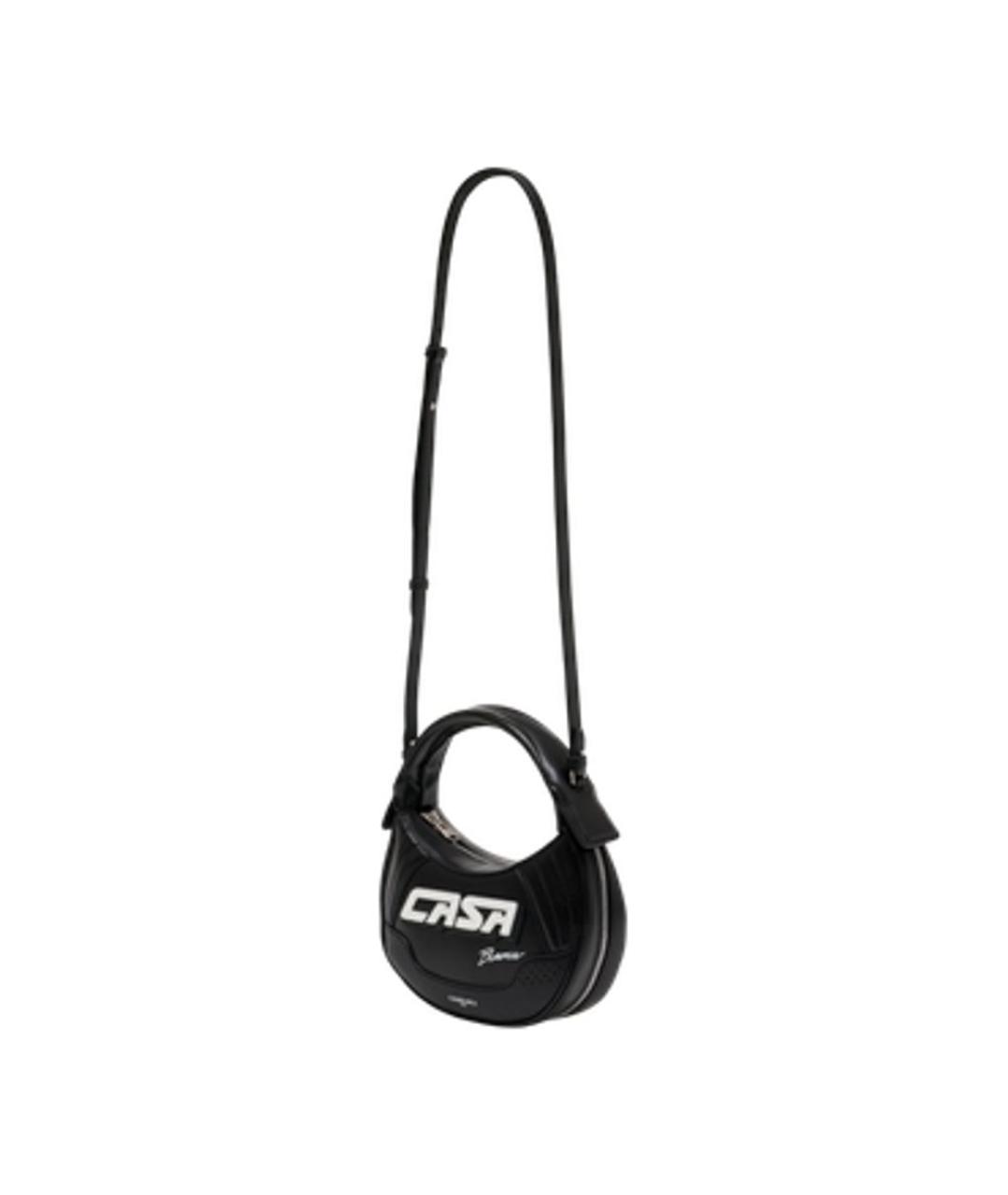 CASABLANCA Черная кожаная сумка через плечо, фото 2