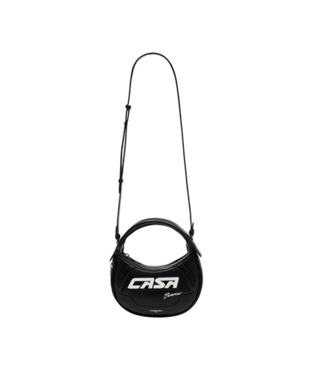 CASABLANCA Черная кожаная сумка через плечо, фото 1