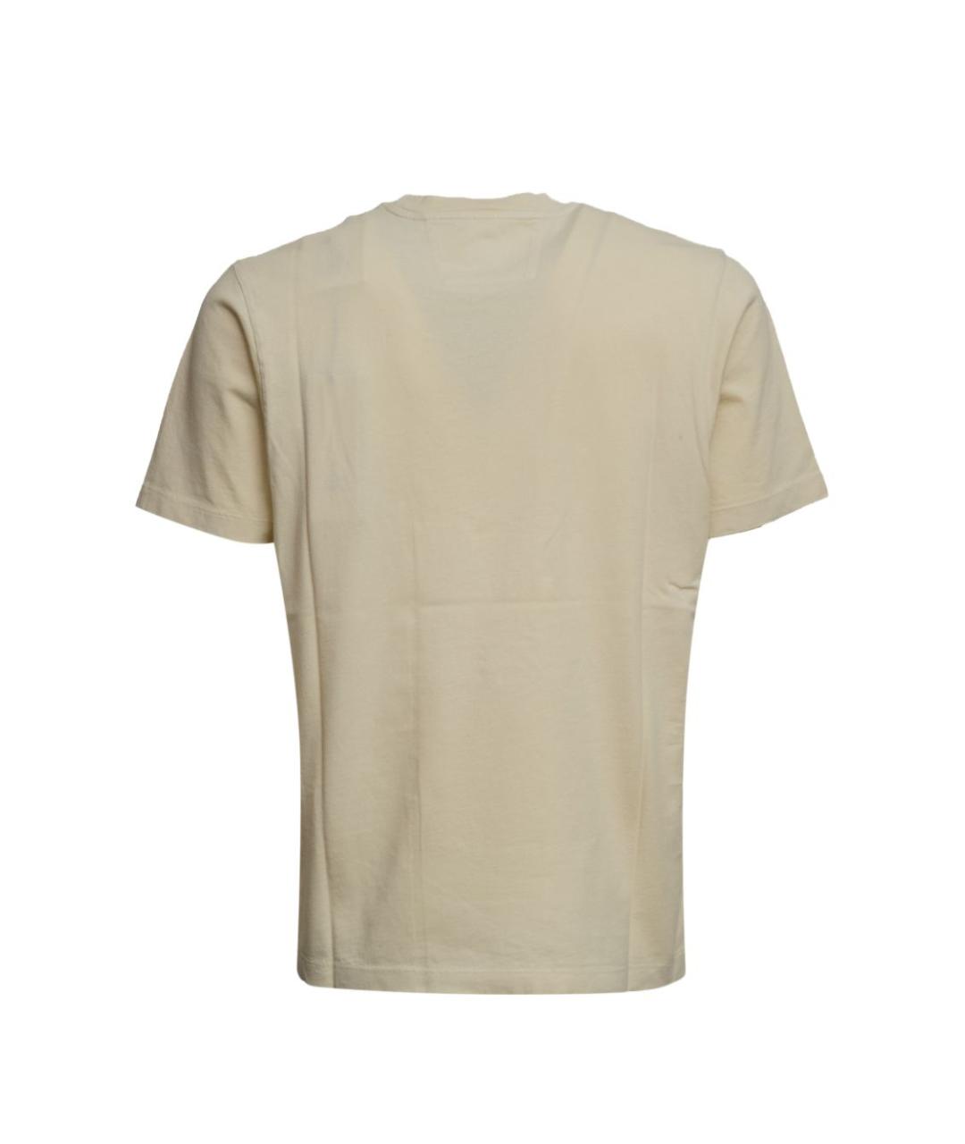 CP COMPANY Бежевая хлопковая футболка, фото 3