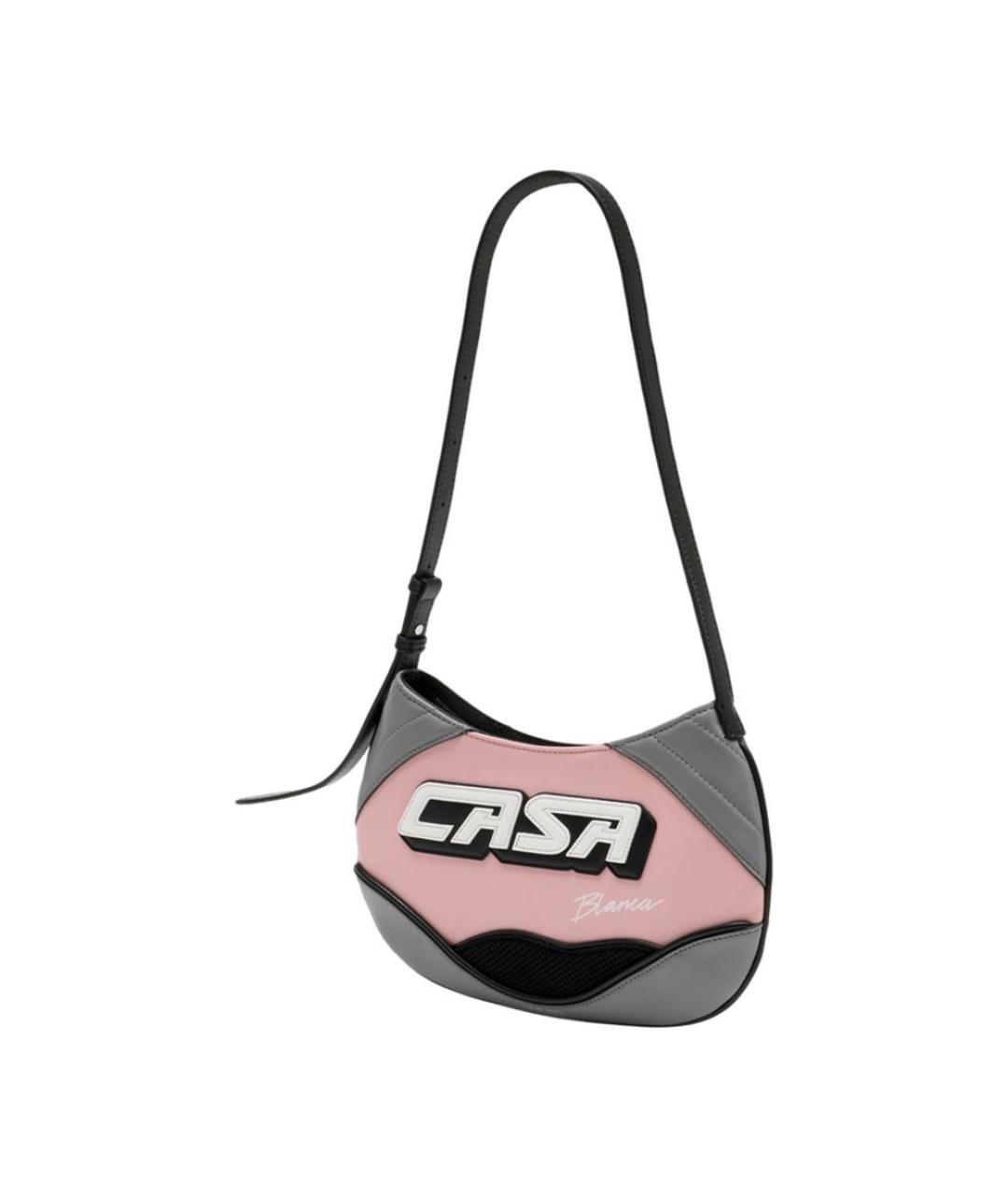 CASABLANCA Розовая кожаная сумка через плечо, фото 4