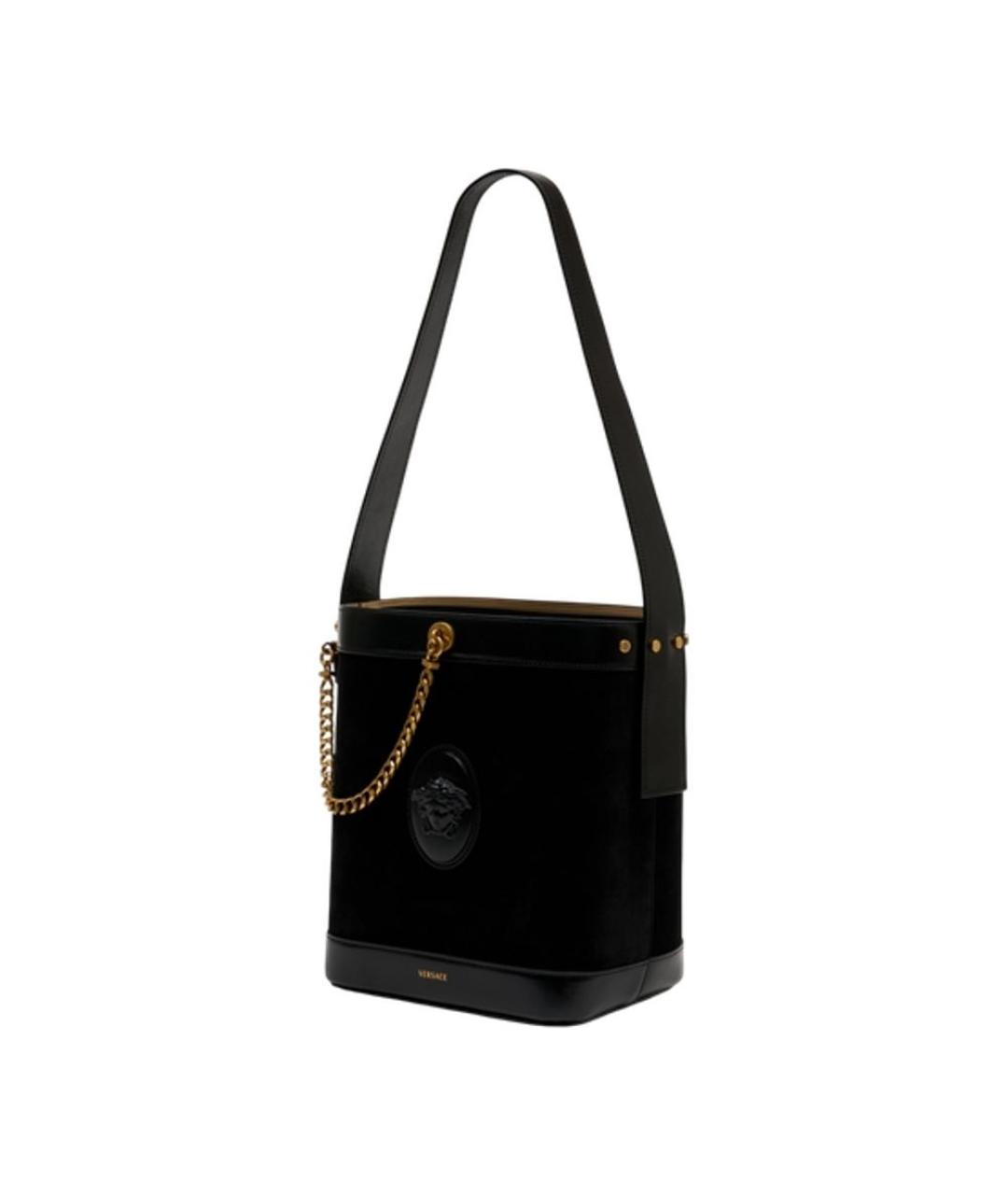 VERSACE Черная кожаная сумка через плечо, фото 2
