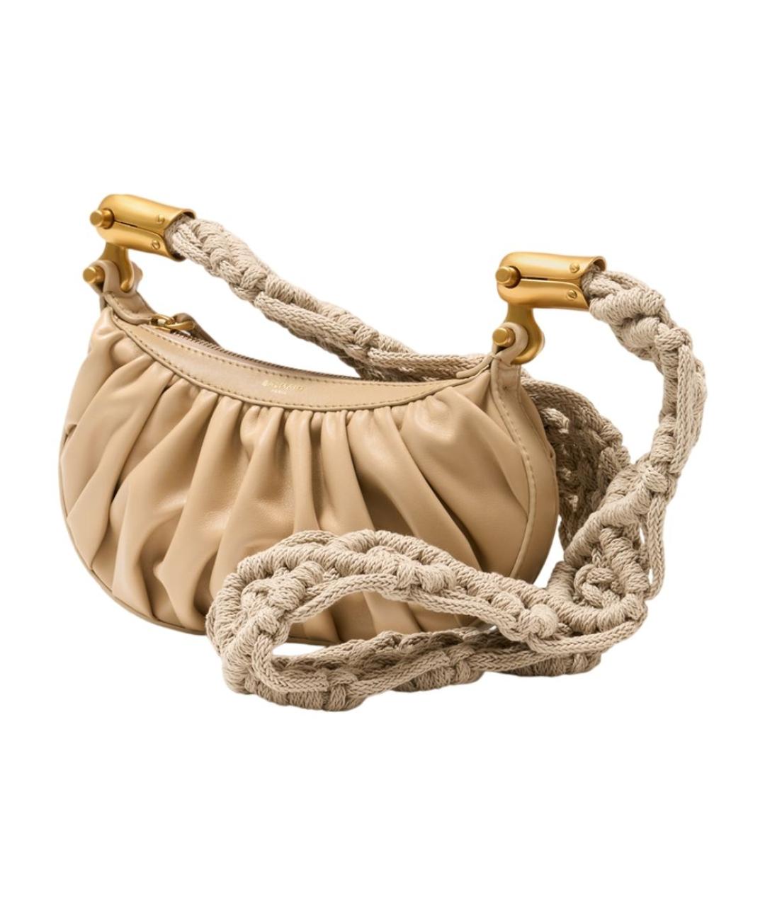 BALMAIN Бежевая кожаная сумка через плечо, фото 2