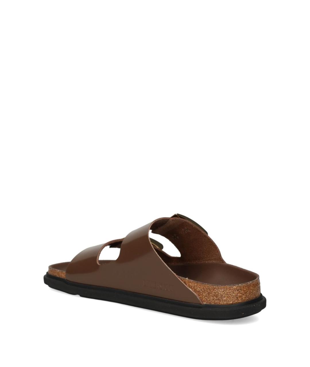 BIRKENSTOCK Коричневые кожаные сандалии, фото 2
