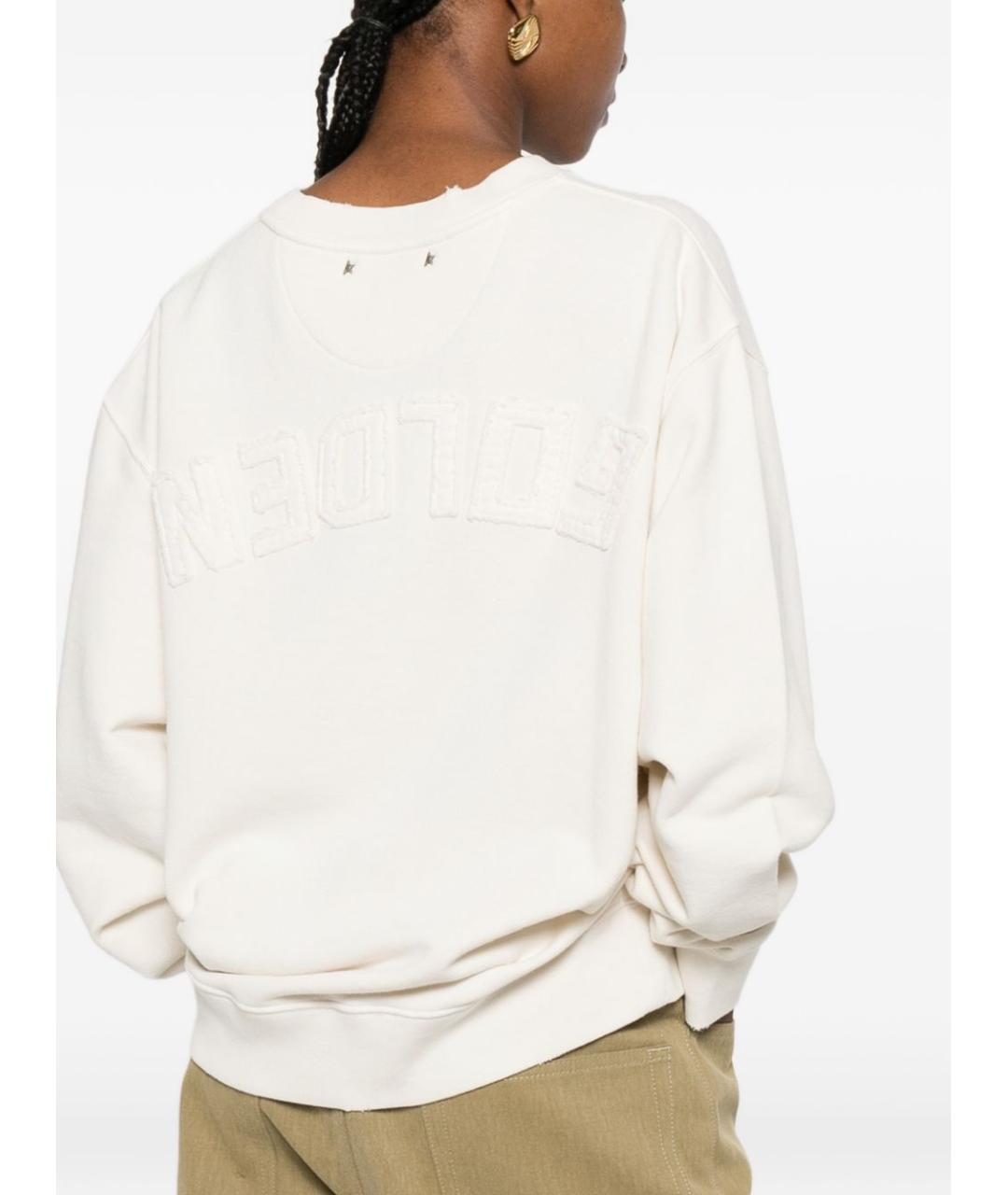 GOLDEN GOOSE DELUXE BRAND Белый хлопковый джемпер / свитер, фото 2