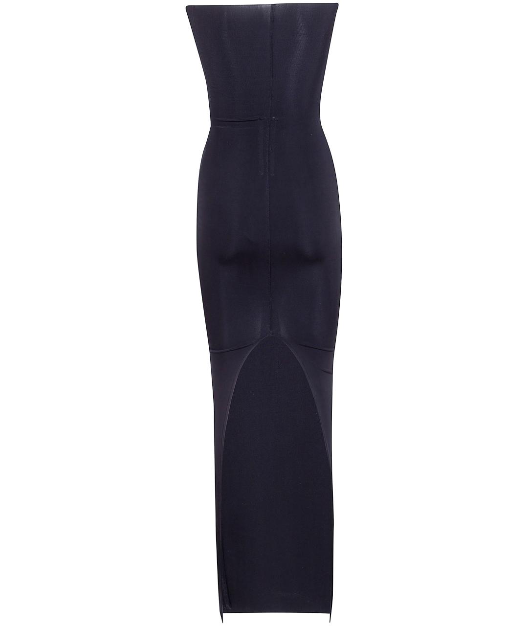 RICK OWENS Черная вискозная юбка макси, фото 2