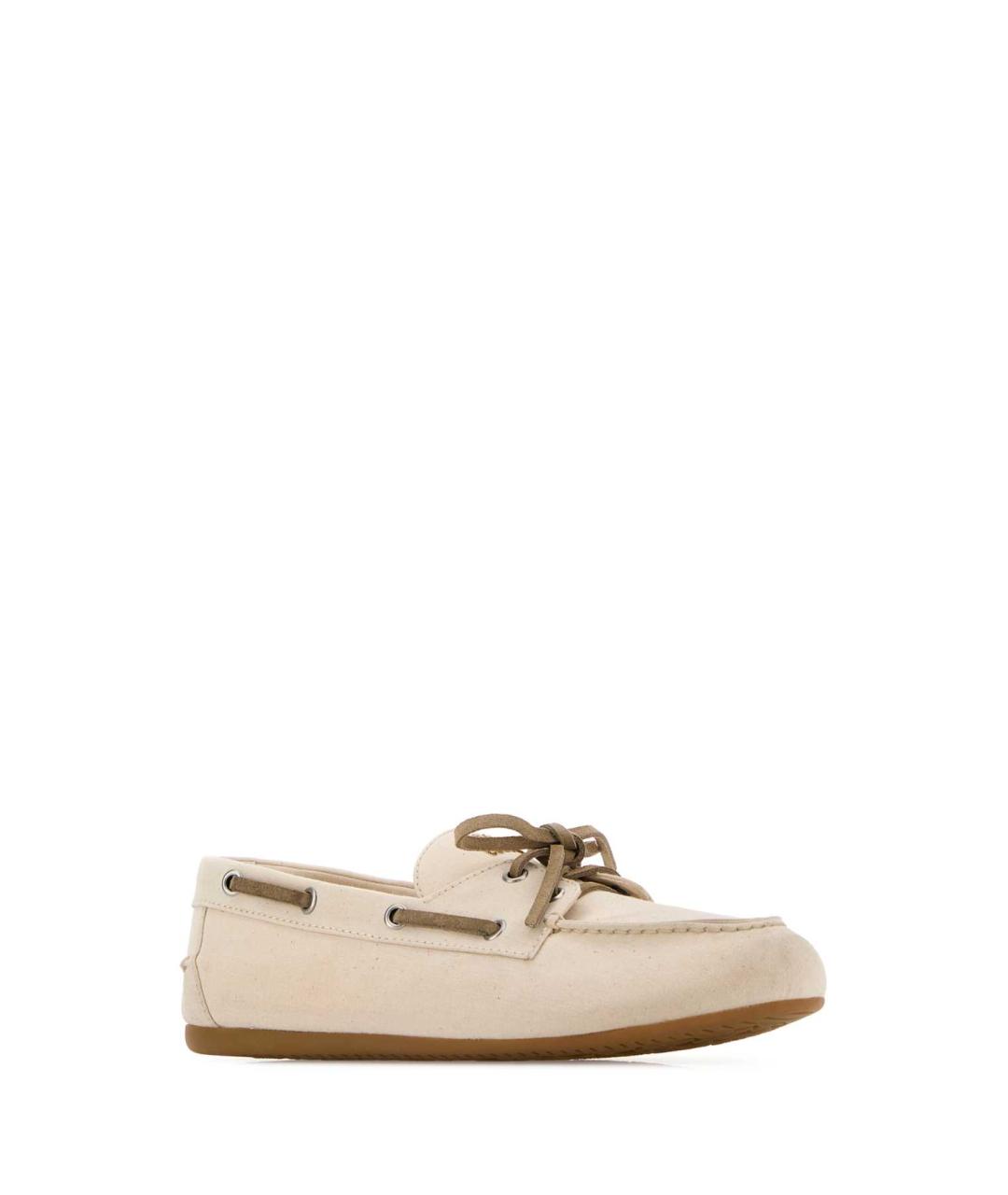 MIU MIU Белые текстильные лоферы, фото 2