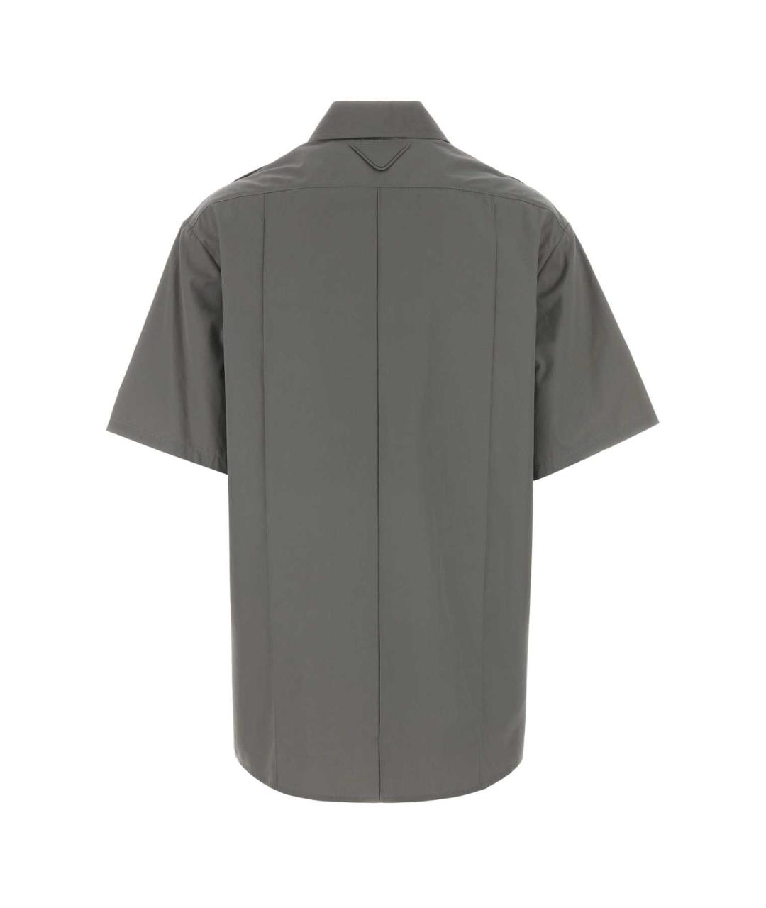 PRADA Серая хлопковая рубашка, фото 2