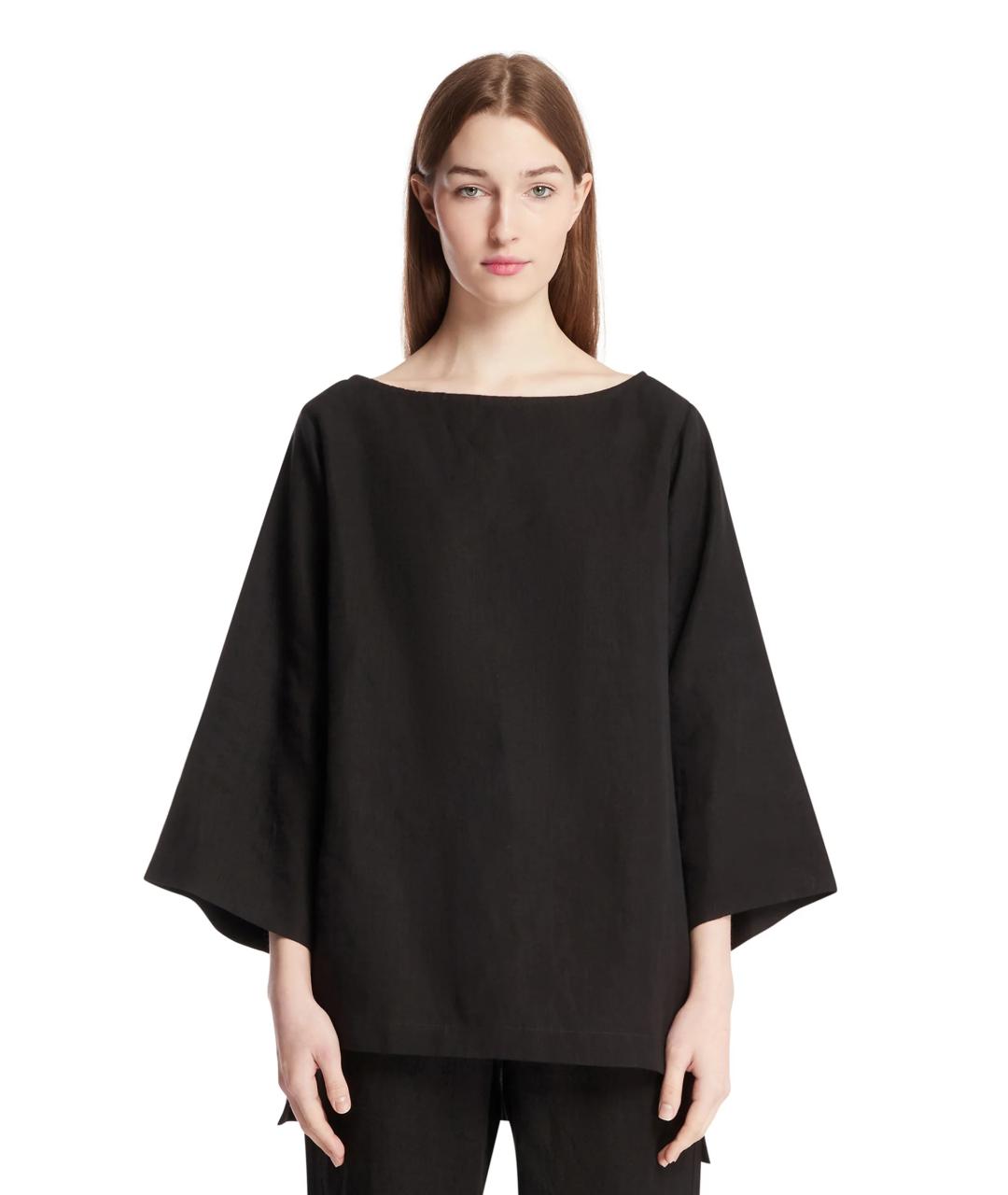 THE ROW Черная льняная футболка, фото 3