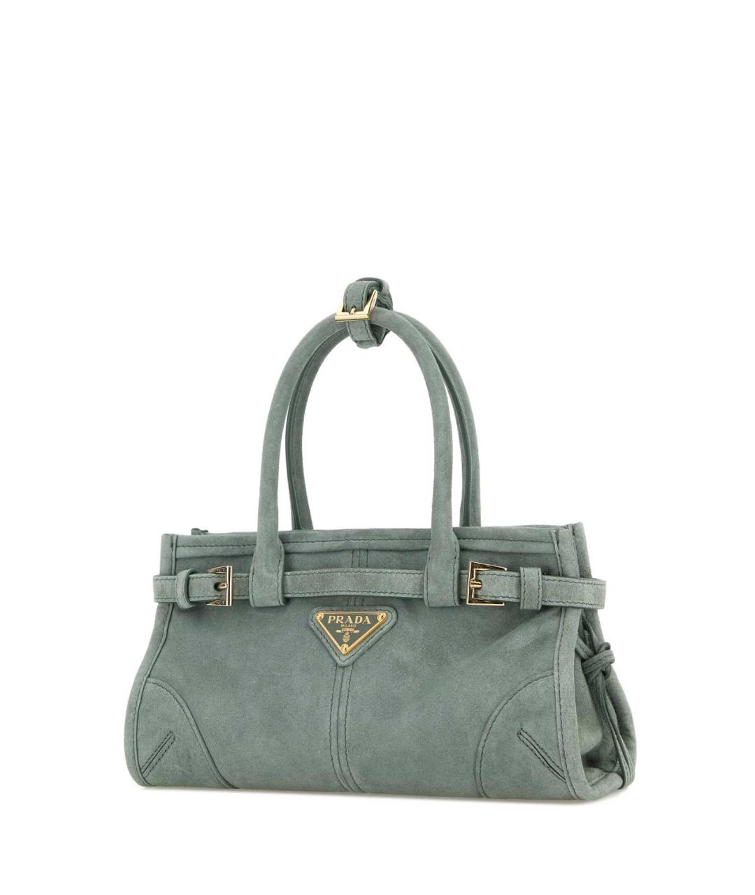 PRADA Зеленая кожаная сумка с короткими ручками, фото 2