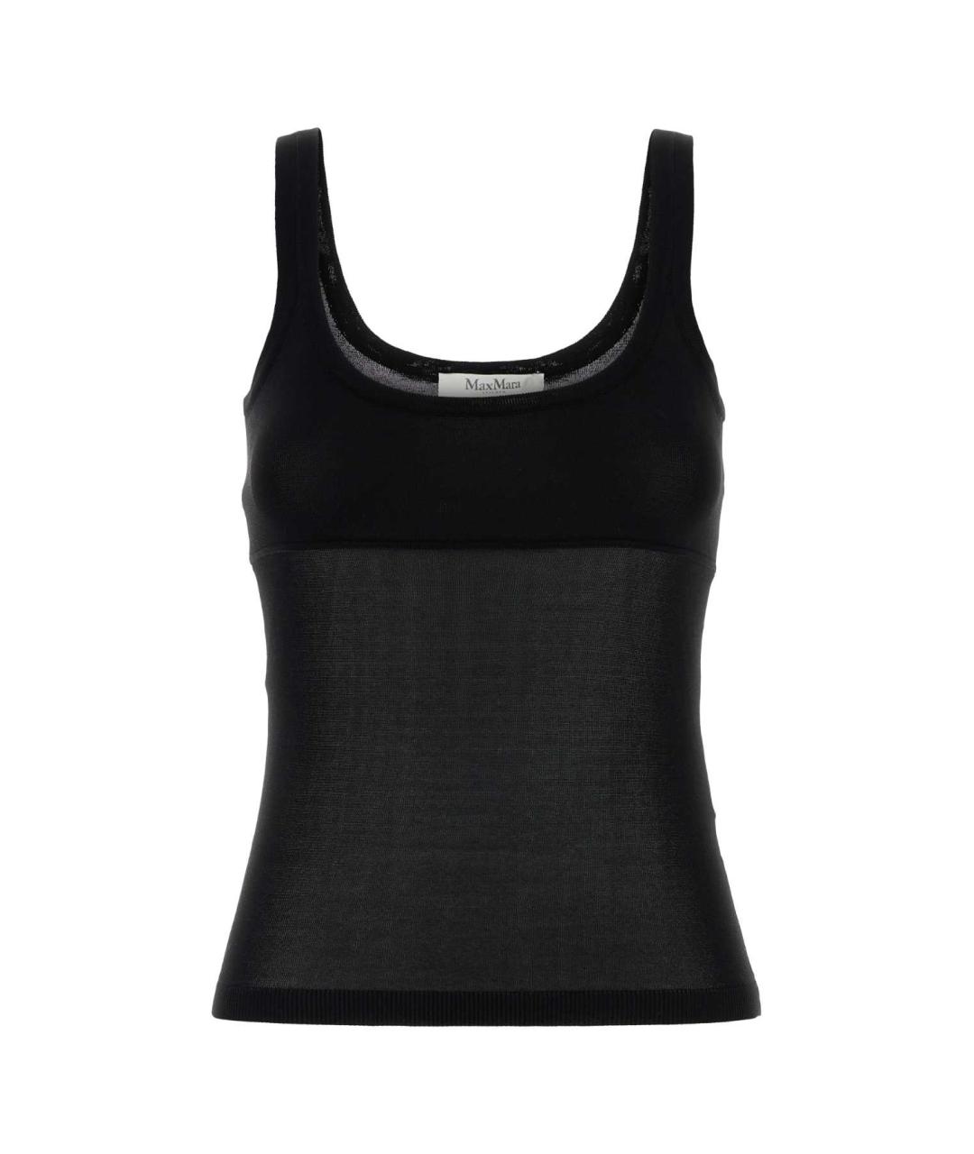 MAX MARA Черная вискозная майка, фото 1