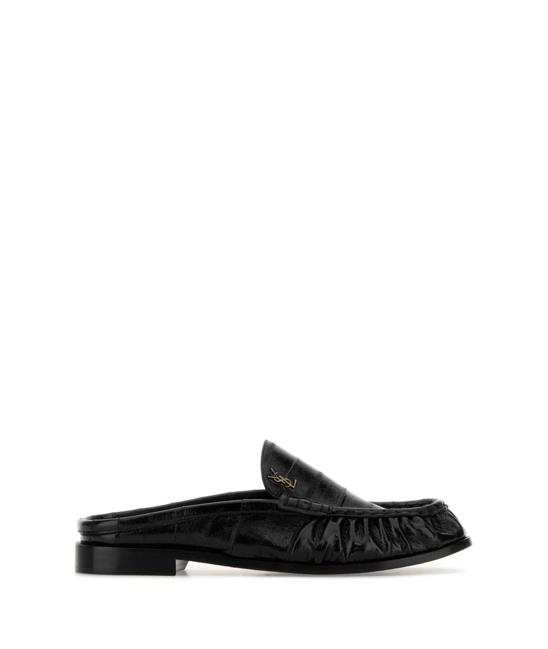 SAINT LAURENT Черные кожаные лоферы, фото 1
