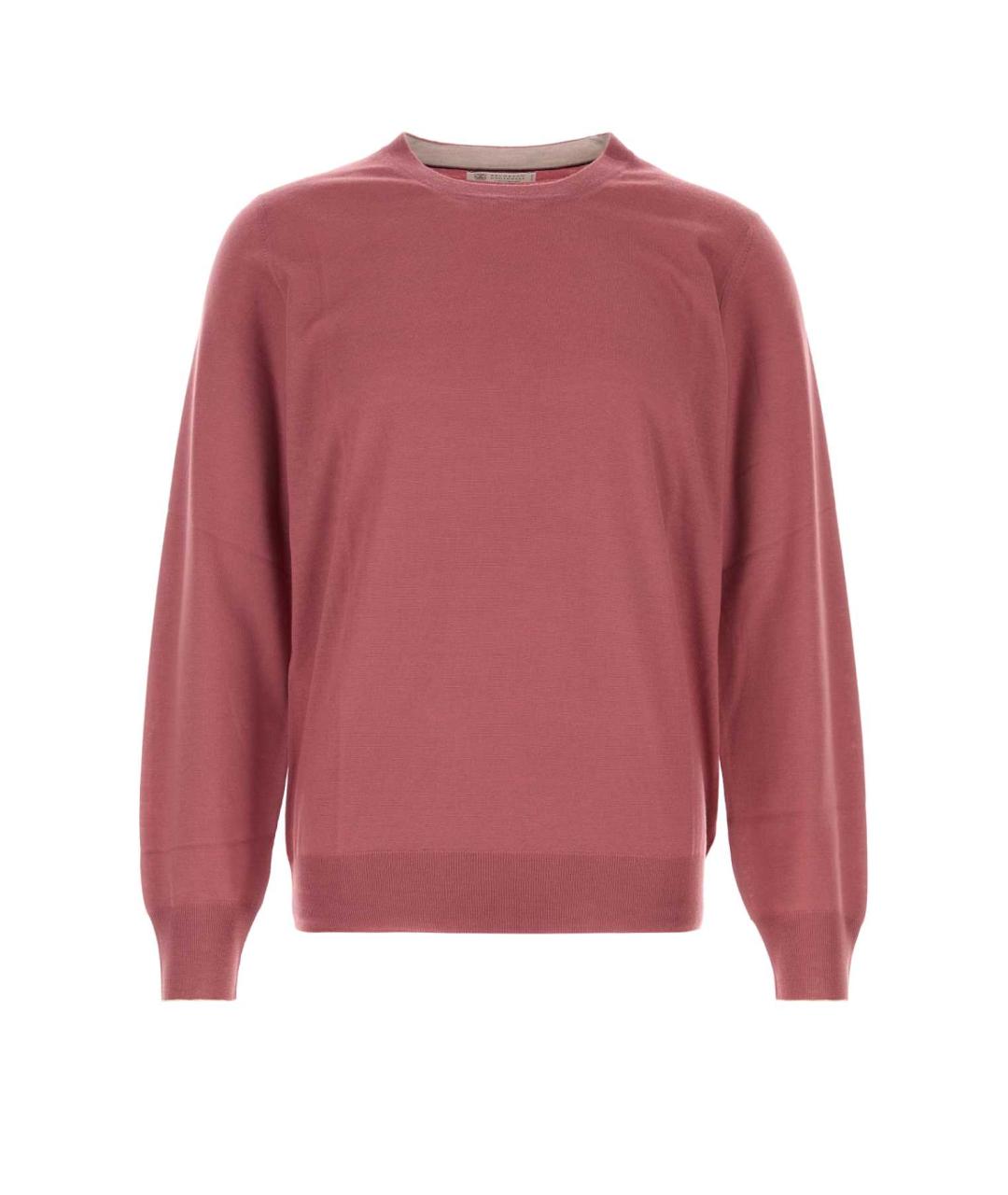 BRUNELLO CUCINELLI Розовый шерстяной джемпер / свитер, фото 1