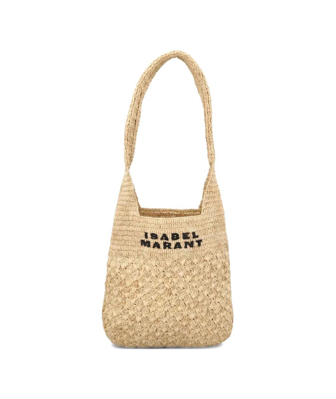 ISABEL MARANT Бежевая пелетеная сумка через плечо, фото 1