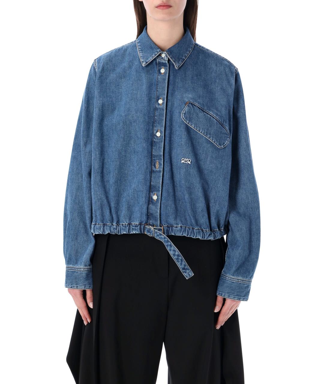 LOEWE Голубая хлопковая рубашка, фото 1