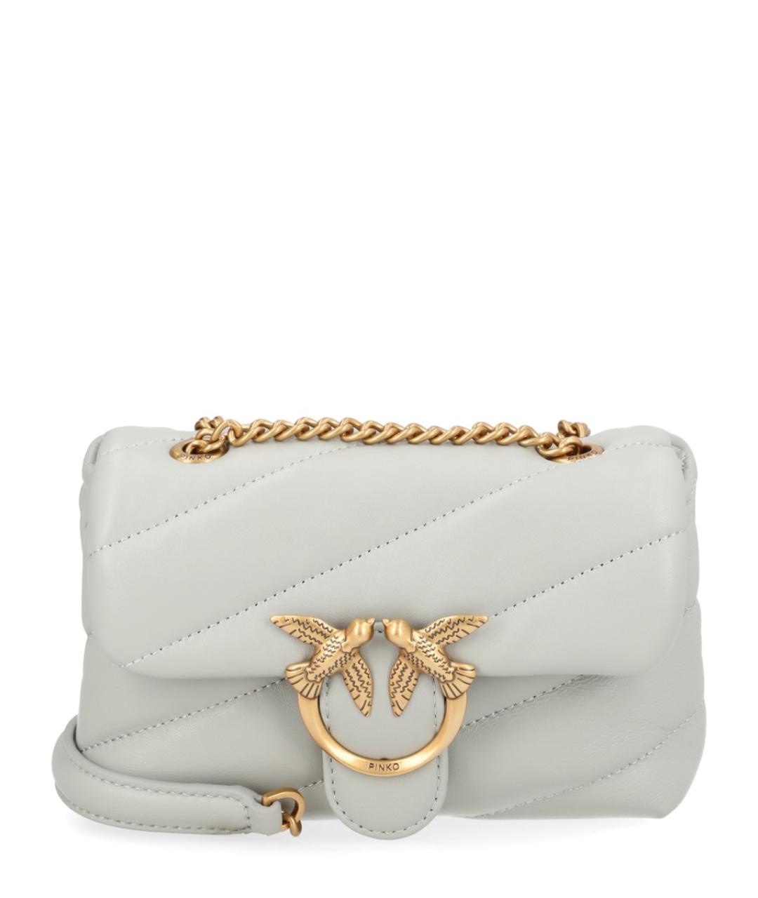 PINKO Голубая кожаная сумка через плечо, фото 1