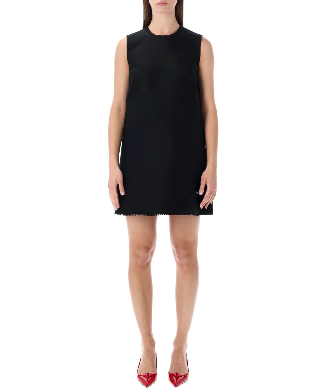 PRADA Черное полиэстеровое повседневное платье, фото 1